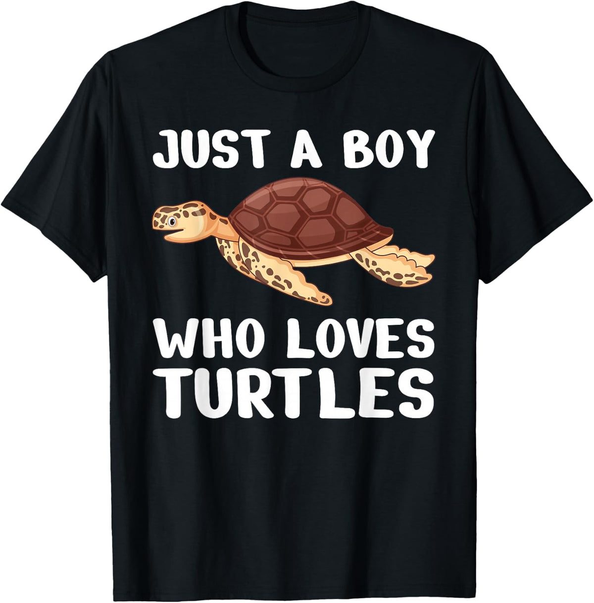 Unique Turtle Art for Boys Men Kids Animal Sea Turtle Lover T-Shirt - Black