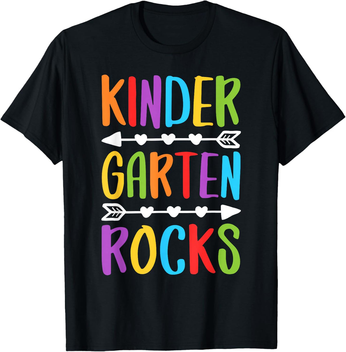 Kindergarten Rocks Shirt Back to School Teacher Tee T-Shirt for Boys Girls Kids - Black