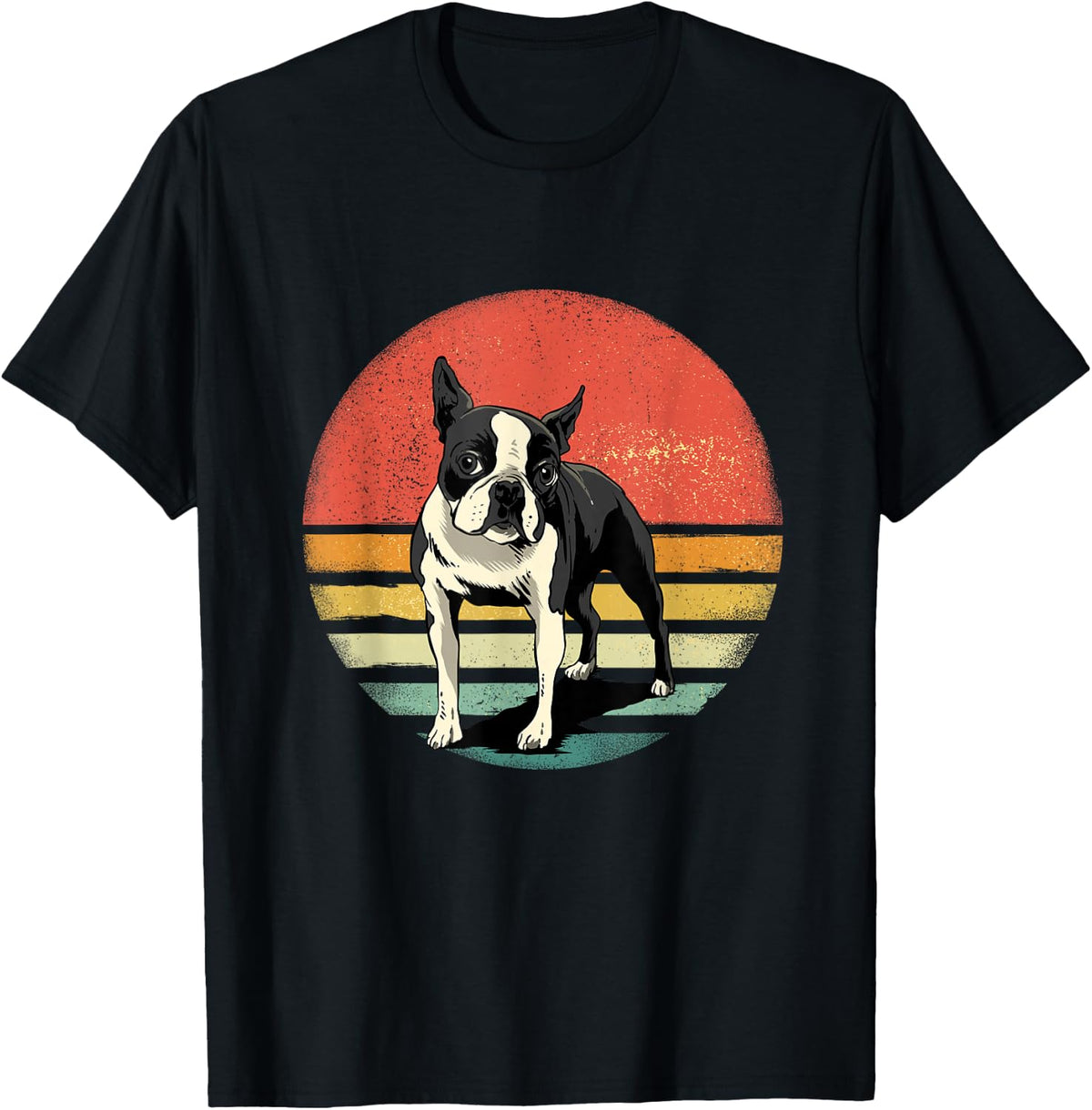 Boston Terrier Owner Retro Boston Bull Terrier Pet Dog Lover T-Shirt - Black