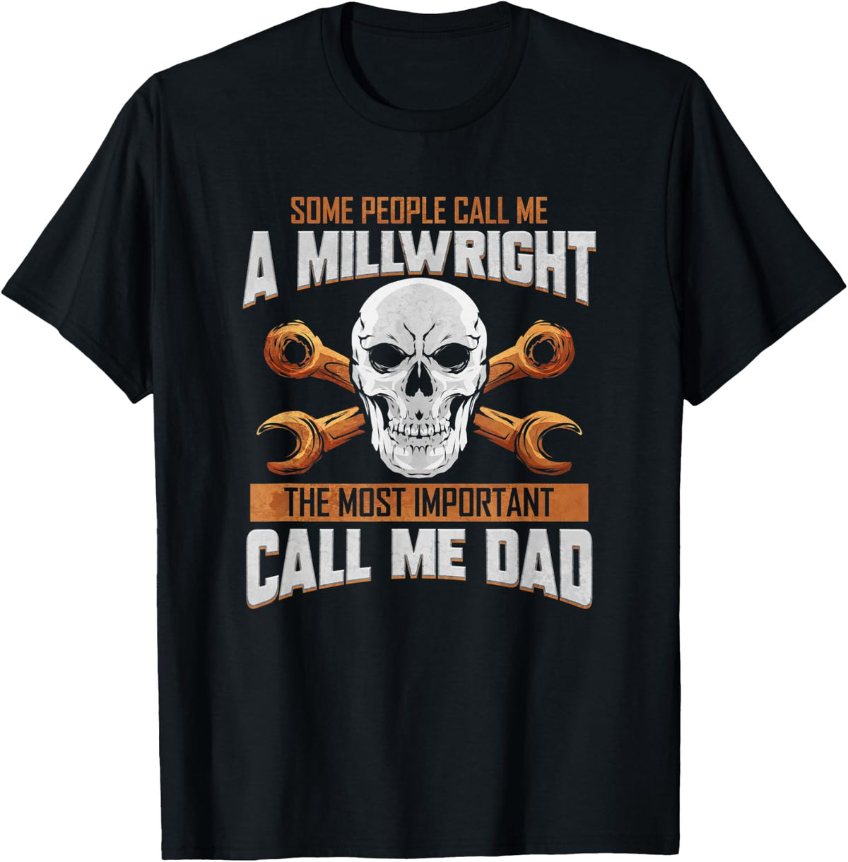 Mens Millwright Dad T-Shirt - Black