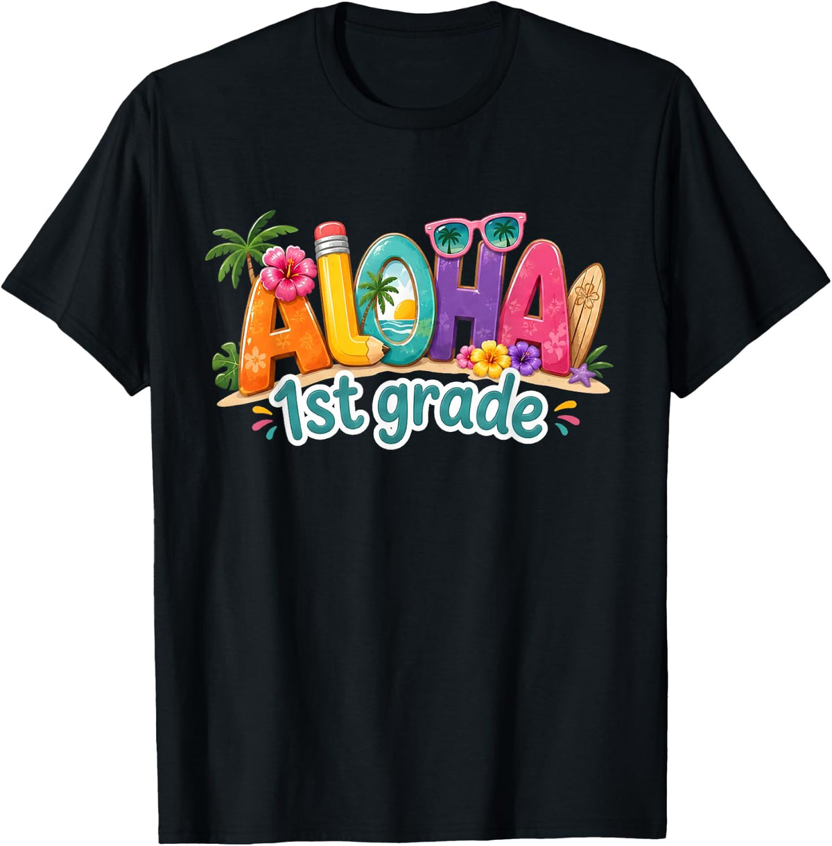 Back to First Day of School Hawaii T-Shirt - Black