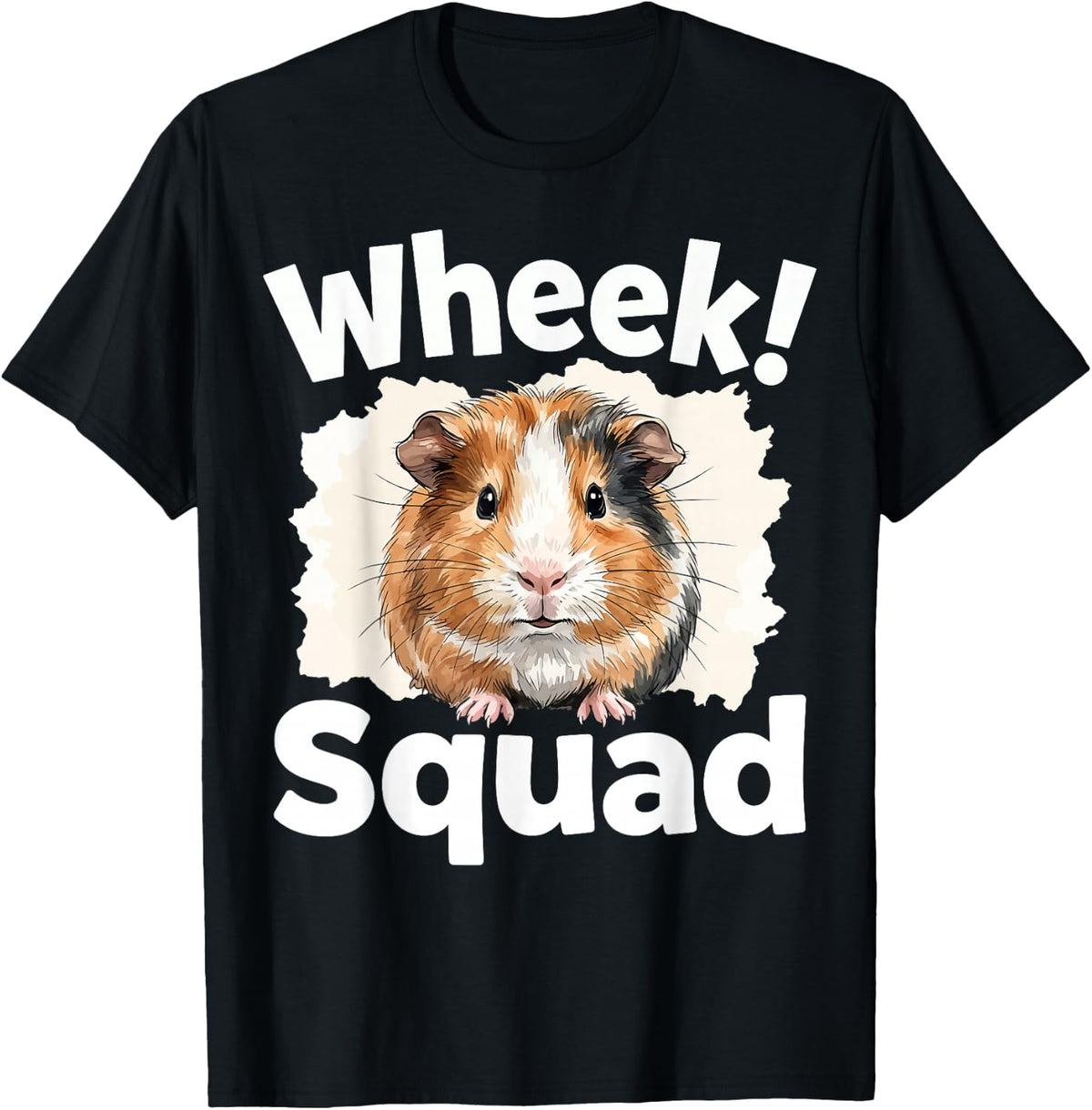 Wheek Squad Guinea Pig Veterinarian Small Animal Vet Tech T-Shirt - Black