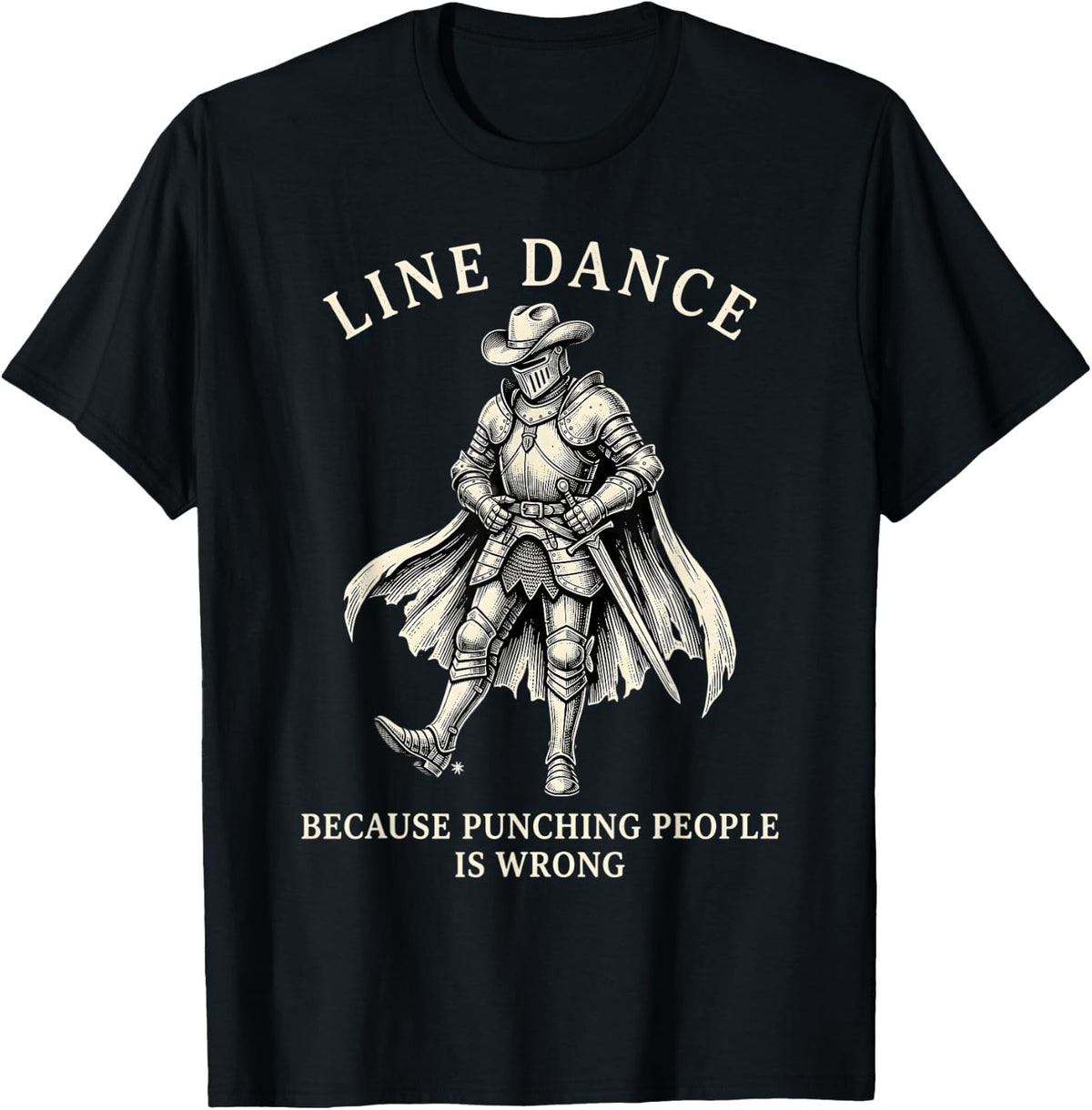 Line Dancer Funny Sarcastic Line Dance Line Dancing T-Shirt - Black