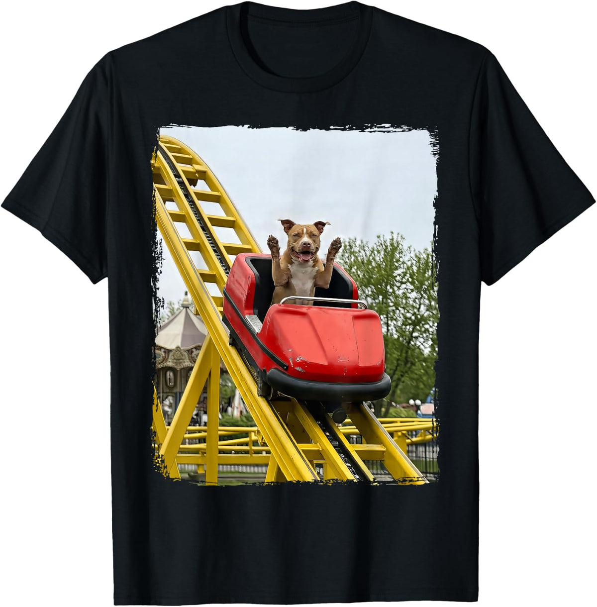 Pitbull Rollercoaster Pit Bull T-Shirt - Black