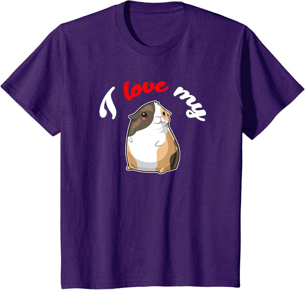 I Love My Guinea Pig Cavy Lover Animal T-Shirt - Purple