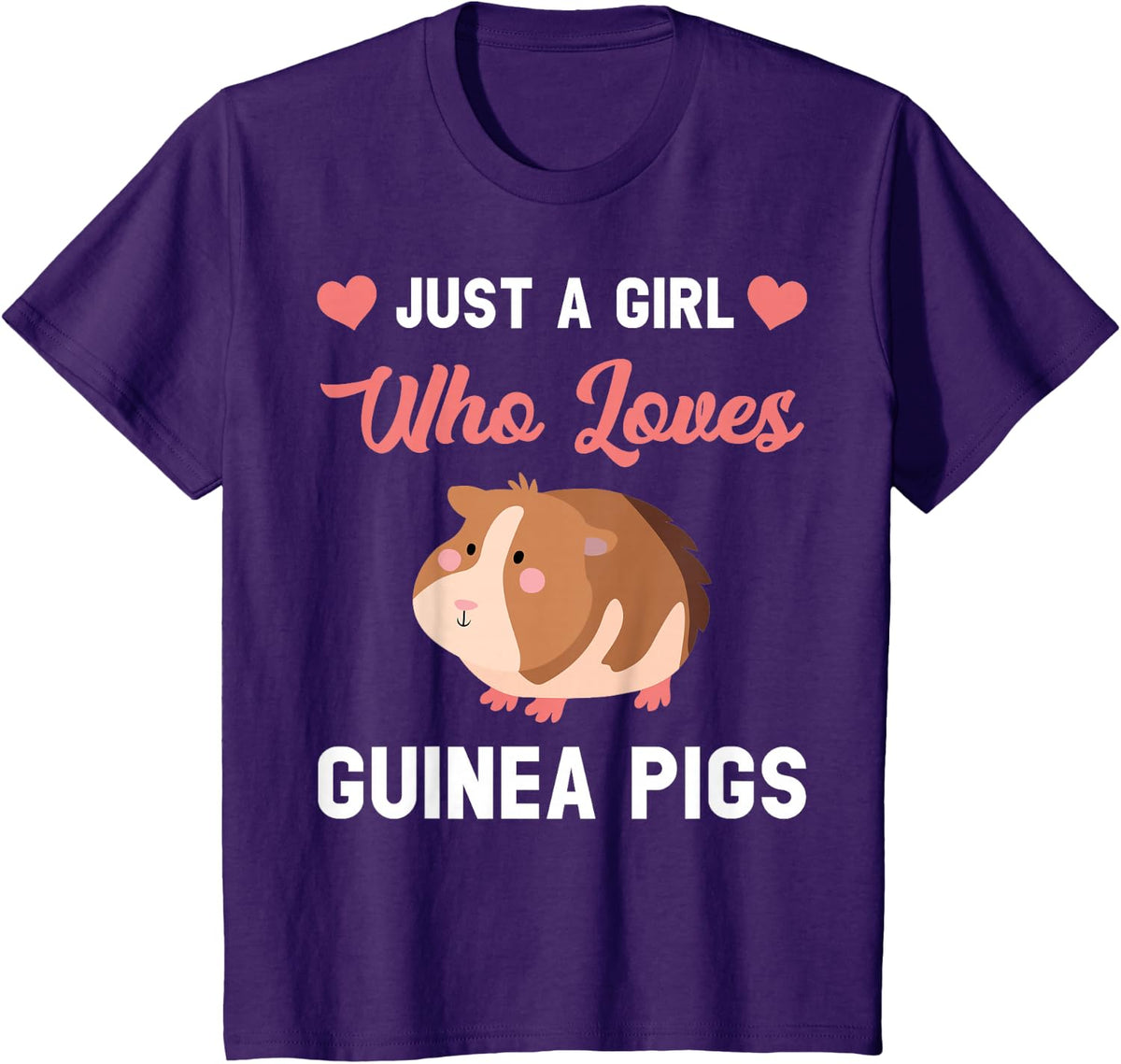 Just a Girl Who Loves Guinea Pigs Animal Lover T-Shirt - Purple