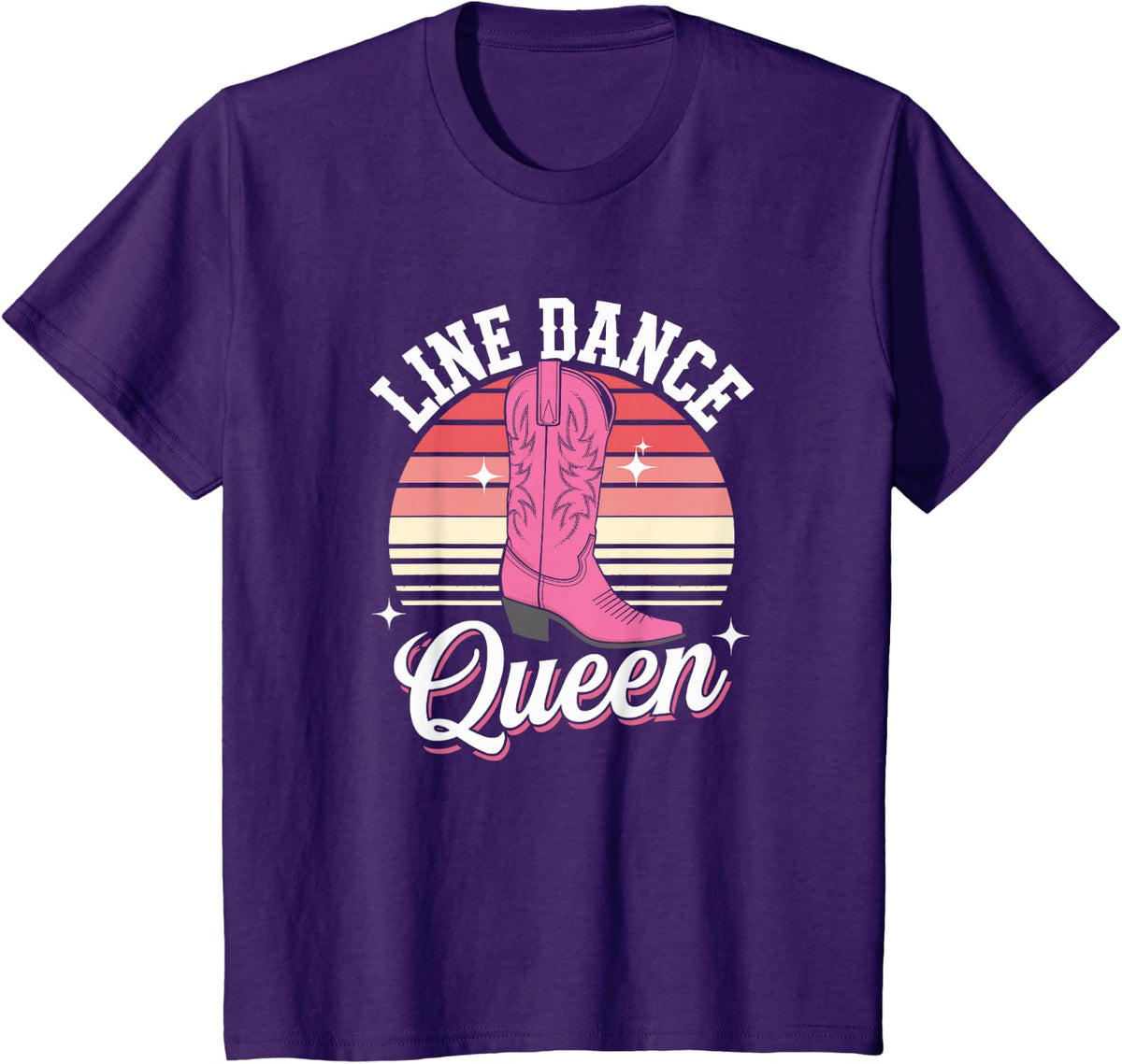Line Dance Queen Funny Line Dance T-Shirt - Purple