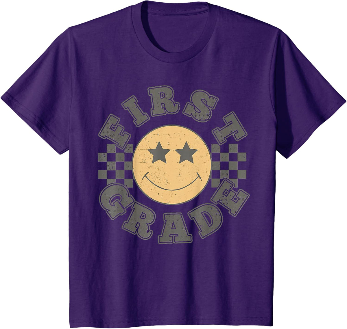 First Grade, 1st Grade First Day of School Teachers T-Shirt - Purple