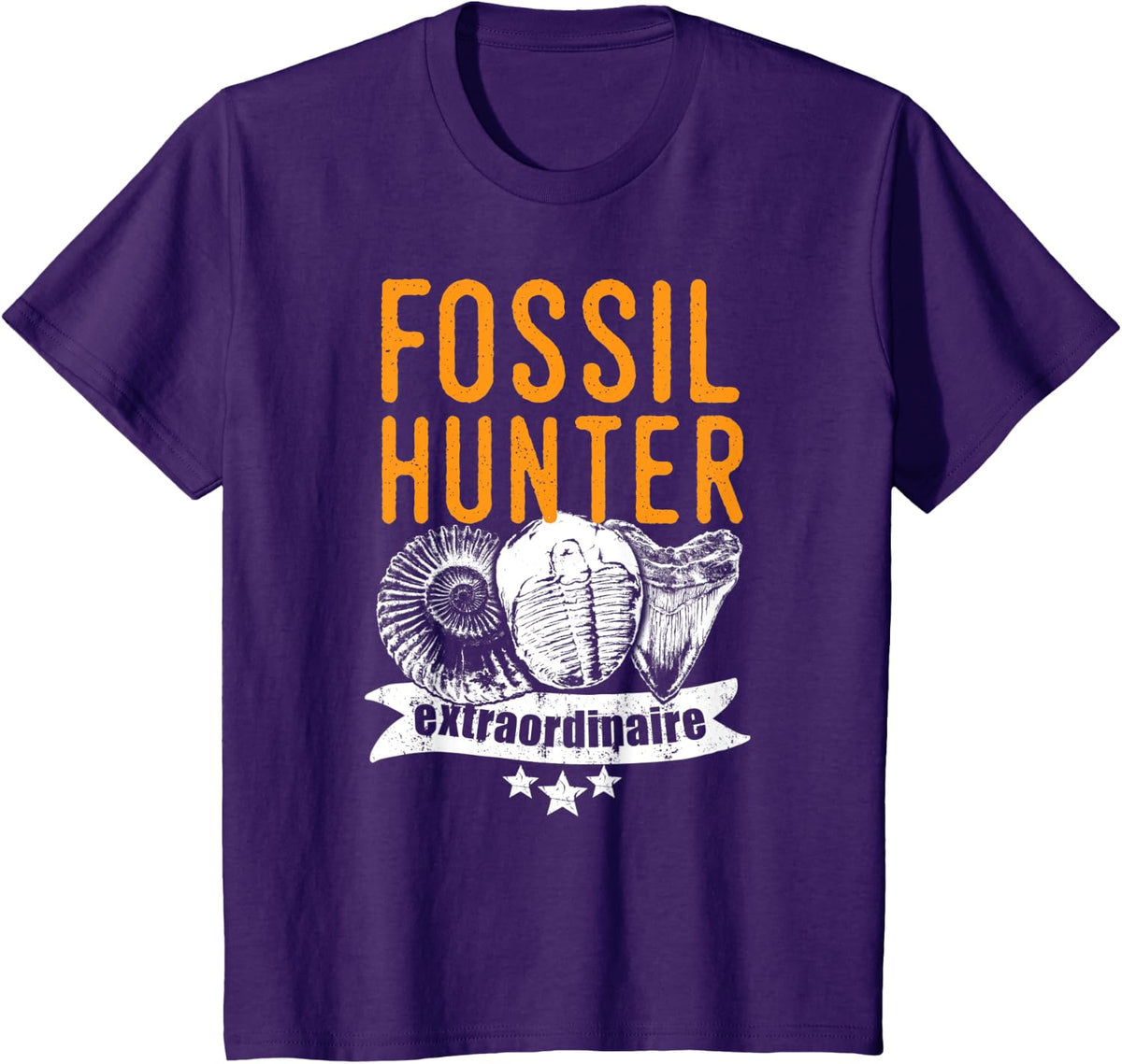 Fossil hunting, paleontologists T-Shirt - Purple