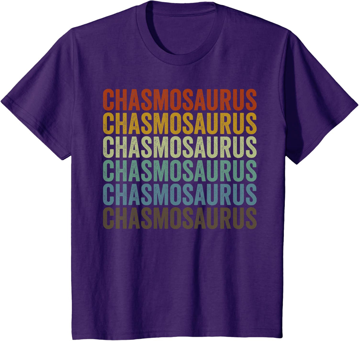 Chasmosaurus Dinosaur Retro T-Shirt - Purple