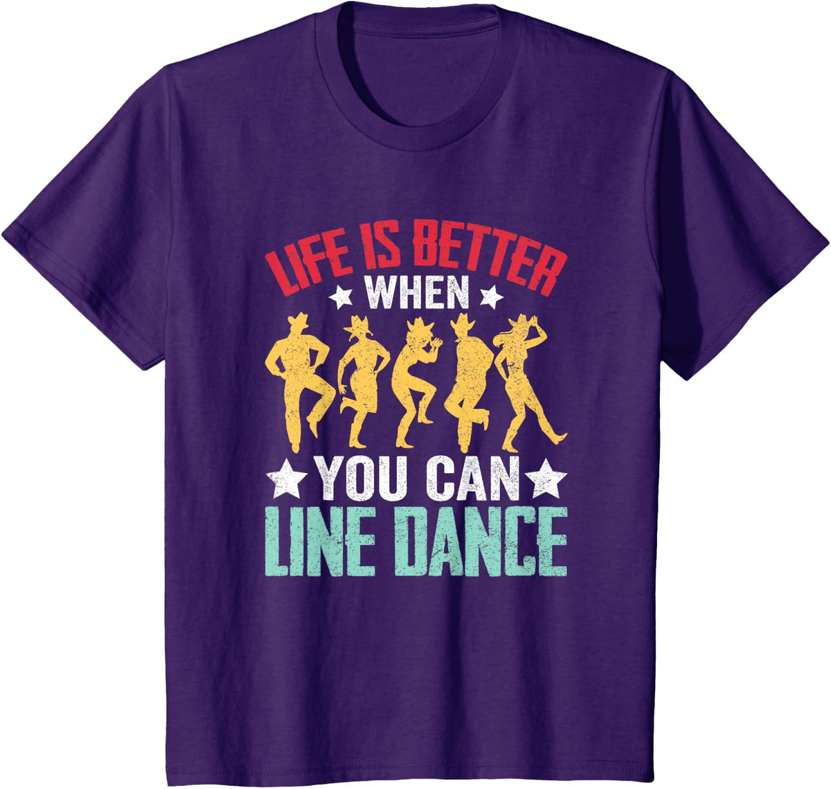 Life is Better When You Can Line Dance T-Shirt - Purple