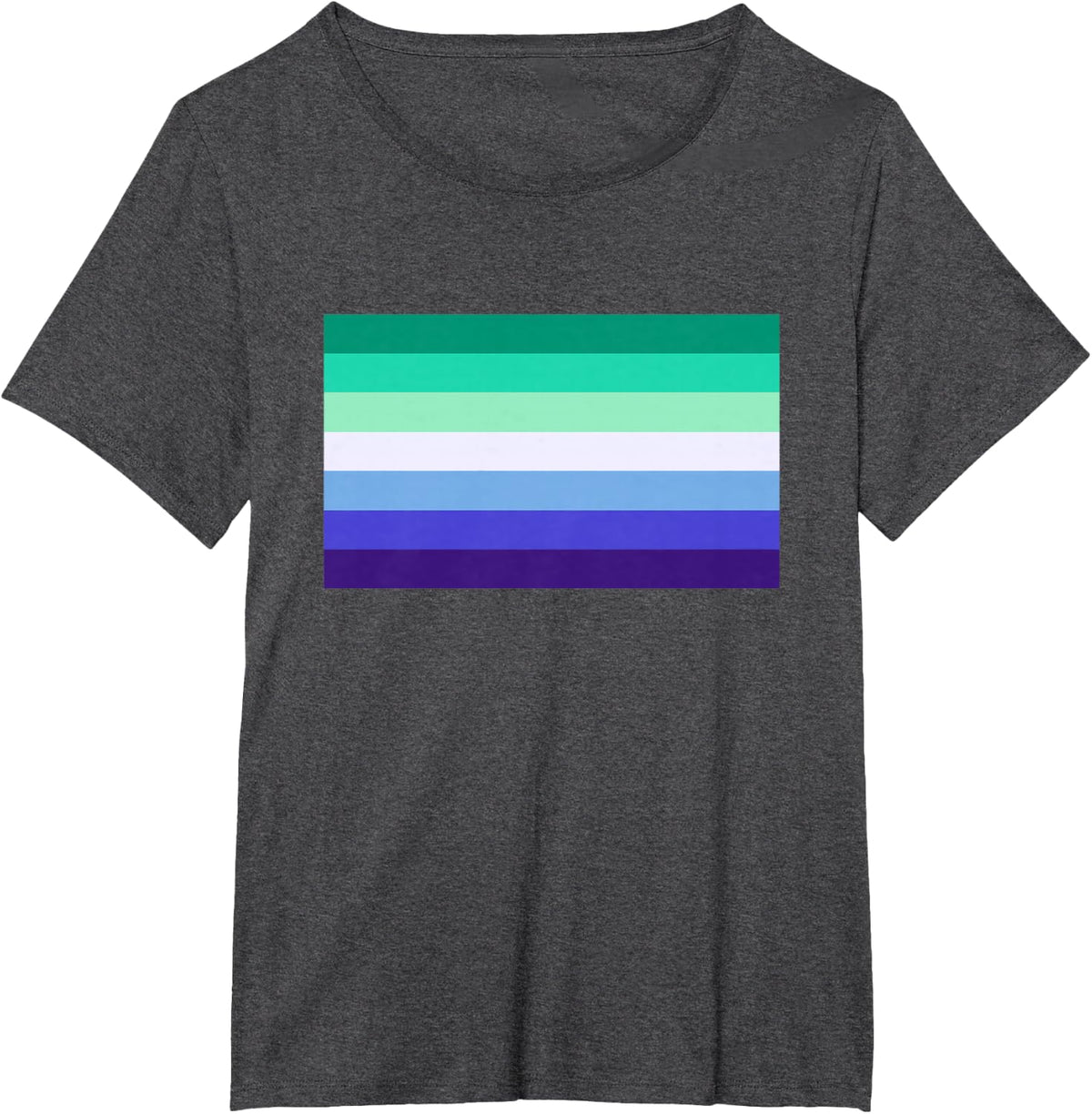 Gay Man Pride Flag MLM Men LGBTQ+ T-Shirt - Dark Heather Grey