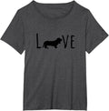 Bassett Hound Dog - Mom Dad Cute Funny T-Shirt - Dark Heather Grey