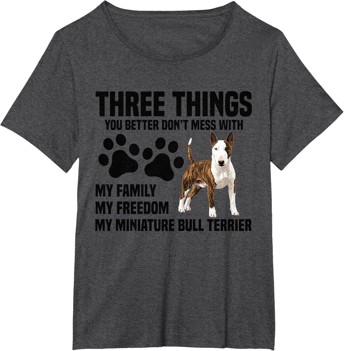 Miniature Bull Terrier Lover Mess Miniature Bull Terrier T-Shirt - Dark Heather Grey