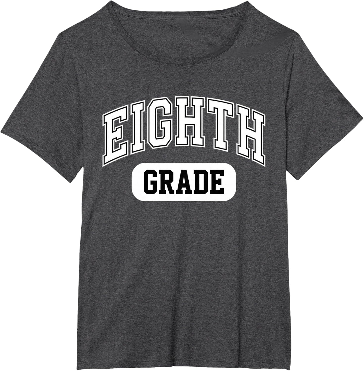 Eighth Grade Middle School Student Teacher Retro Varsity T-Shirt - Dark Heather Grey