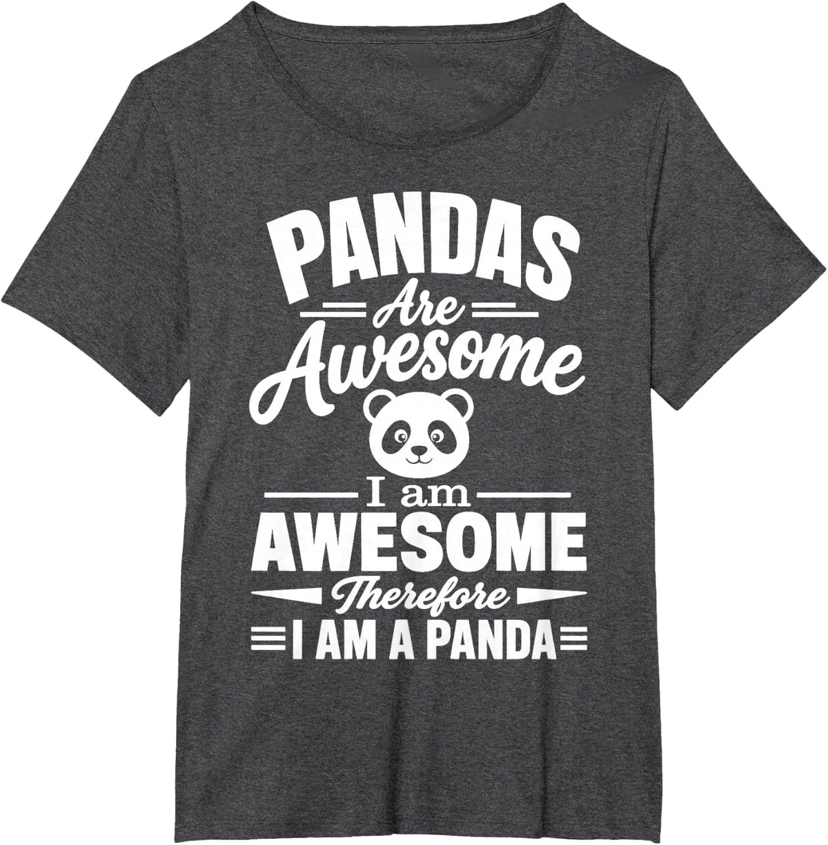 Awesome Panda Lover Panda Bear T-Shirt - Dark Heather Grey