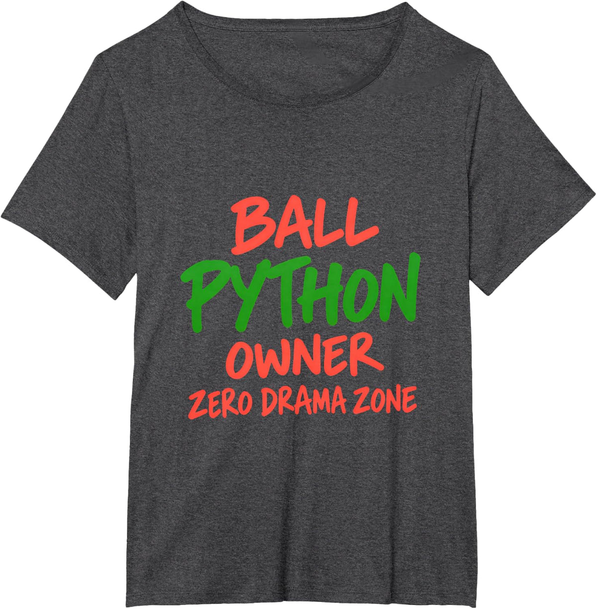 Ball Python Owner Zero Drama Zone T-Shirt - Dark Heather Grey