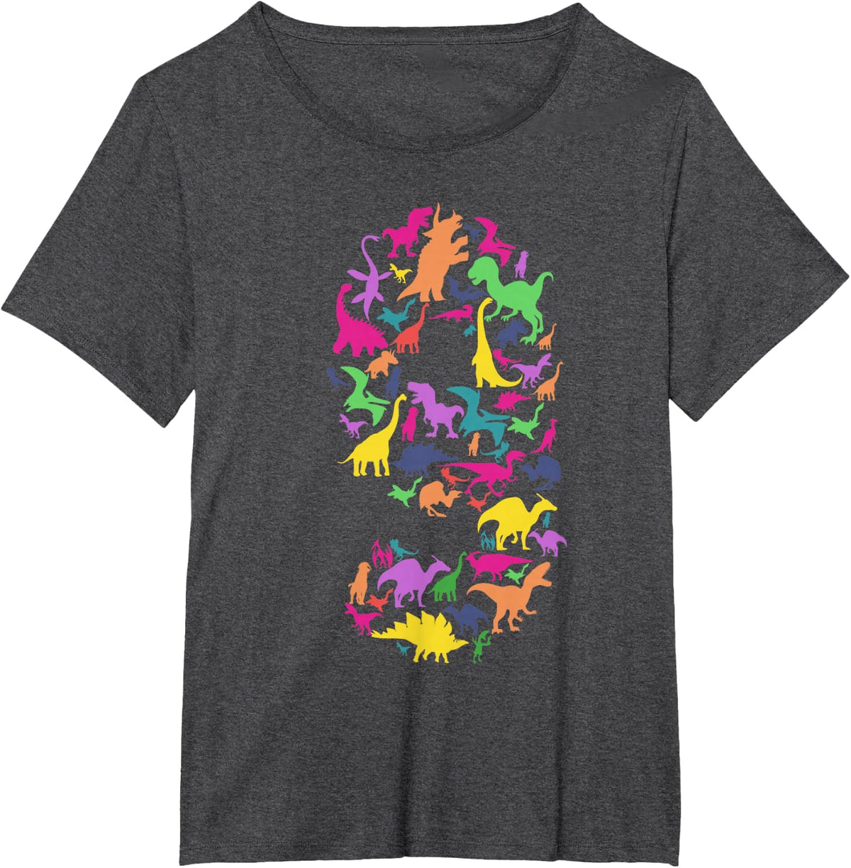 Kids Dinosaur 9th Birthday Rawr I'm 9 Tee Cute Dino Birthday T-Shirt For Boys Girls - Dark Heather Grey