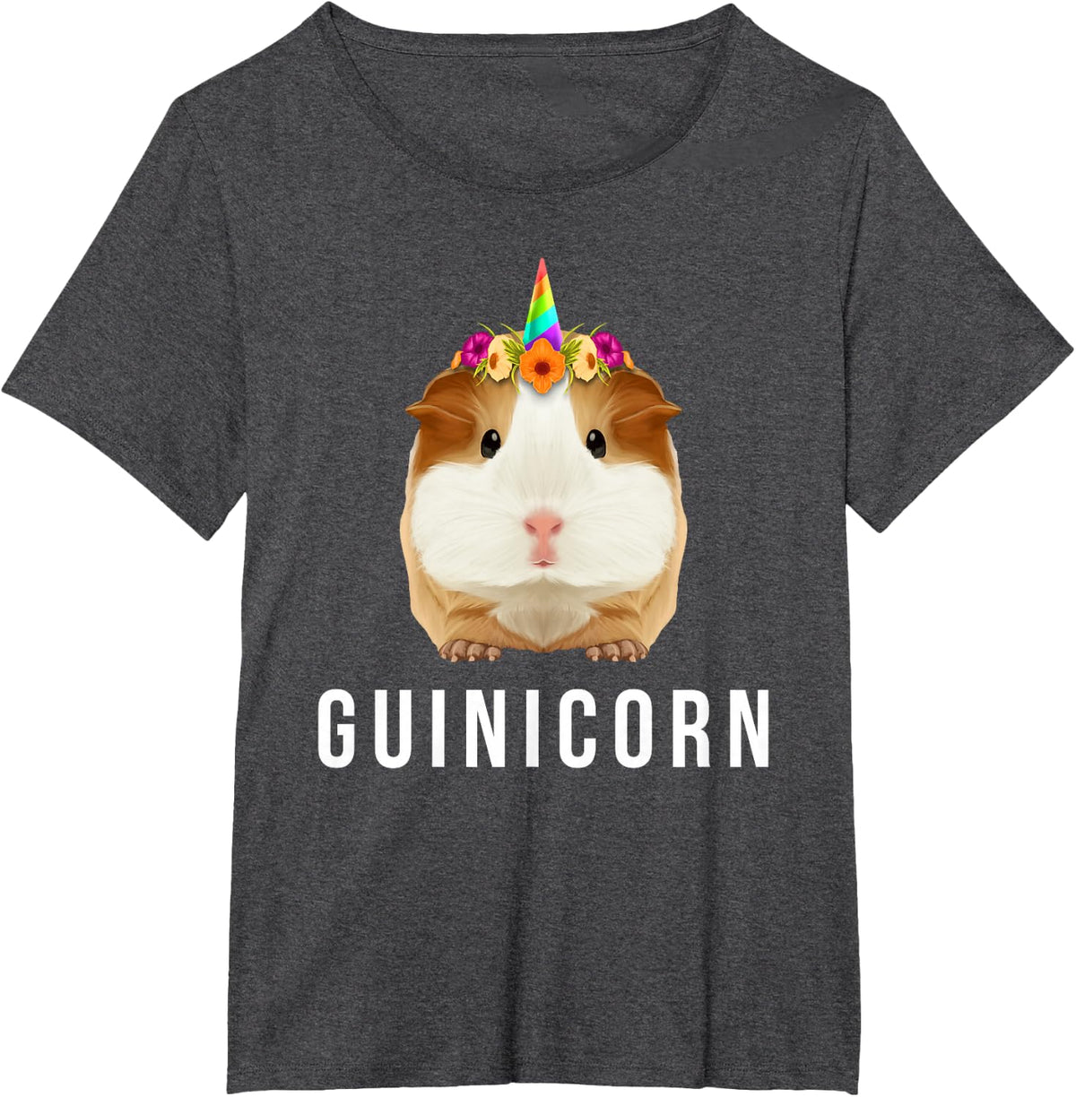 Guinicorn Unicorn Cavy Lover Piggy Owner Stuff Guinea Pig T-Shirt - Dark Heather Grey