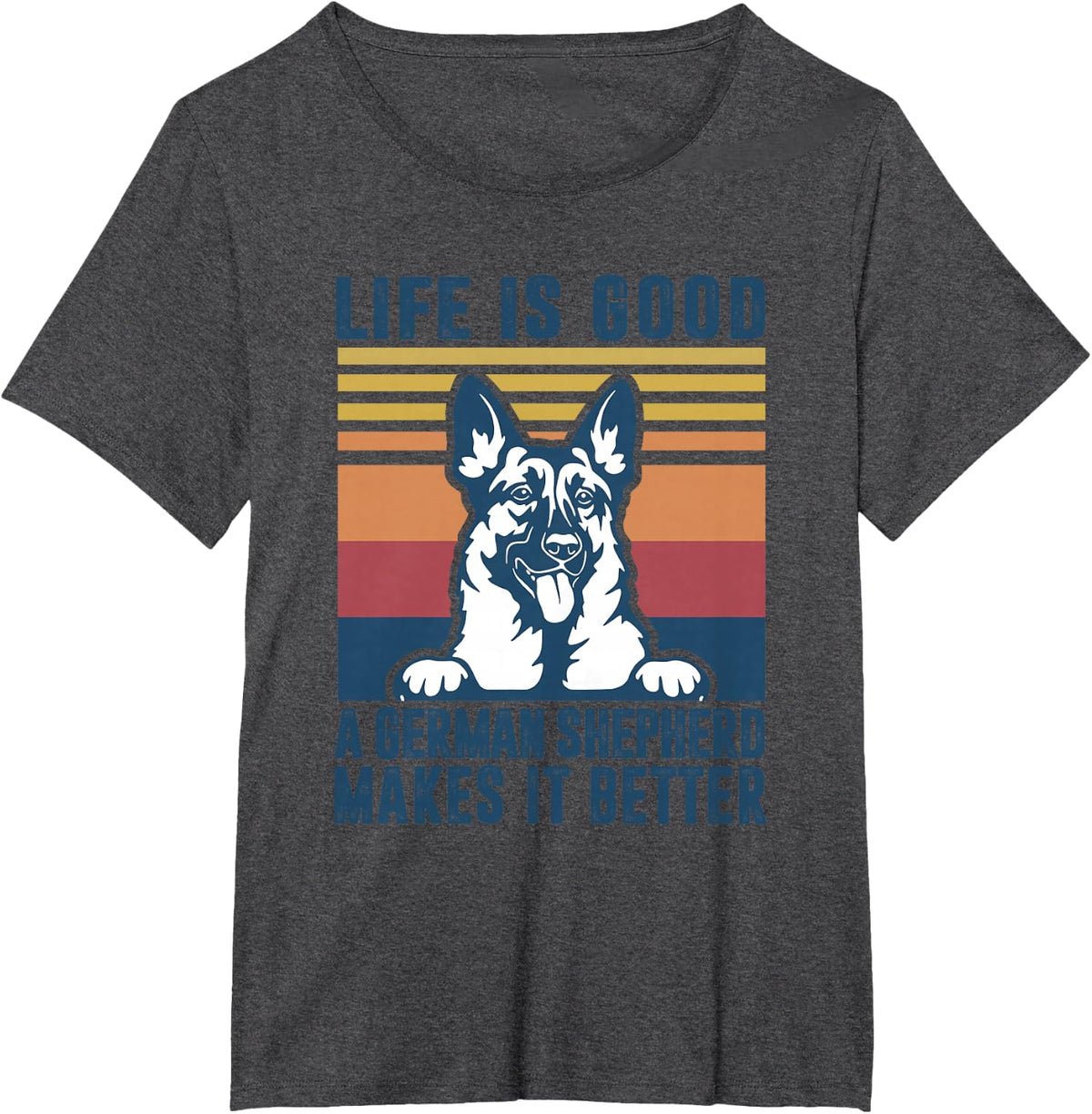 German Shepherd Gift Men Women Dog Dad Mom German Shepherd T-Shirt - Dark Heather Grey