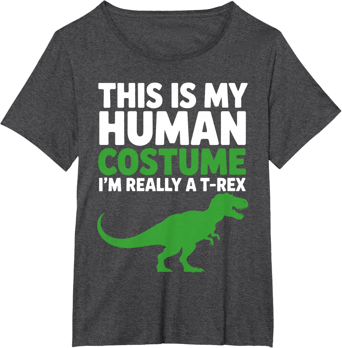 Funny T-Rex Art for Men Women Kids Tyrannosaurus Dinosaur T-Shirt - Dark Heather Grey