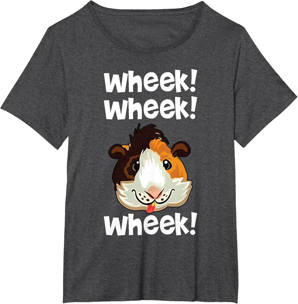 Wheek Wheek Cavy Funny Guinea Pig Lover Women Girls Kids T-Shirt - Dark Heather Grey