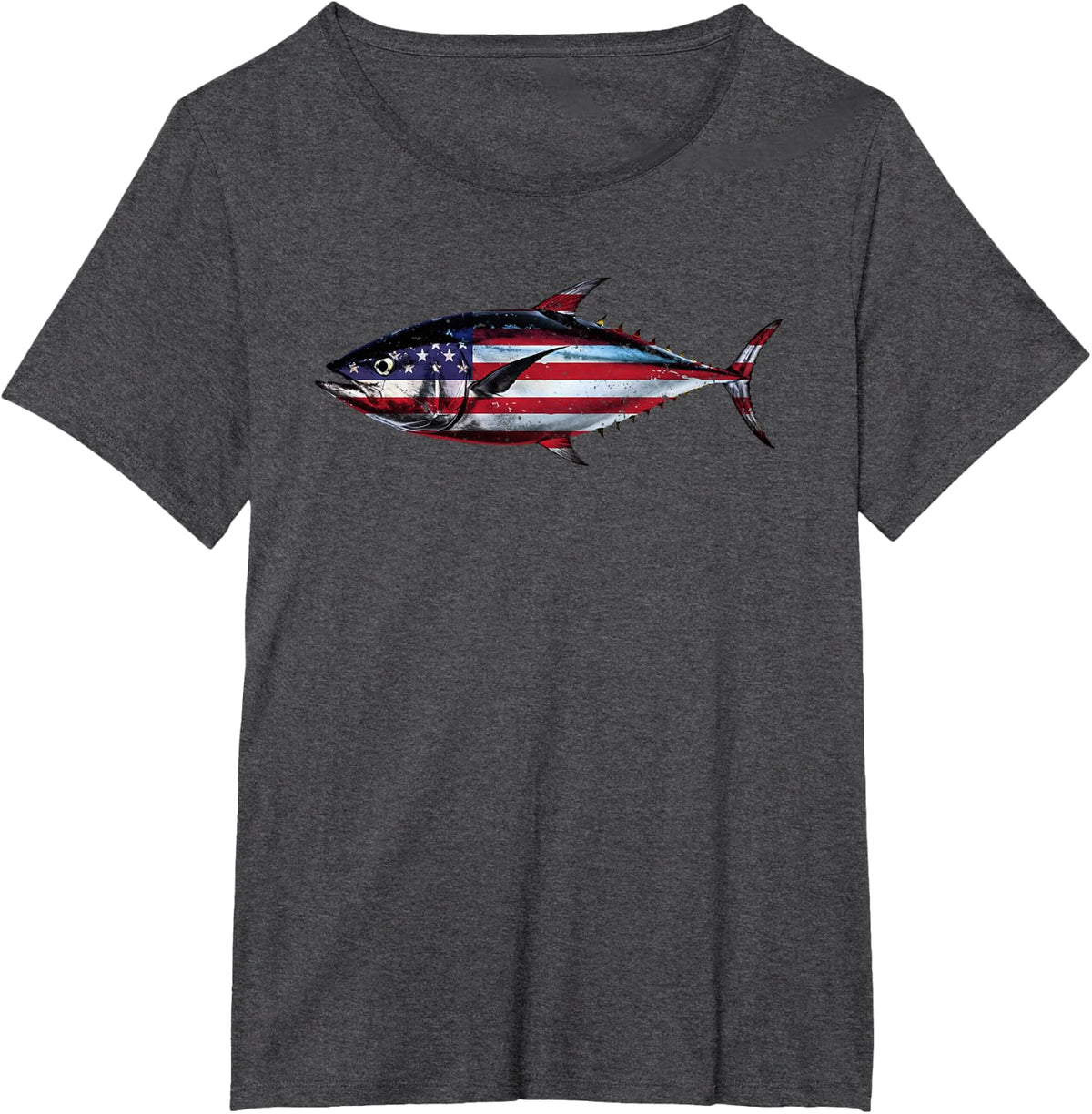 Tuna Fishing Art For Men Women Kids Tuna Fish Tuna Fishing T-Shirt - Dark Heather Grey