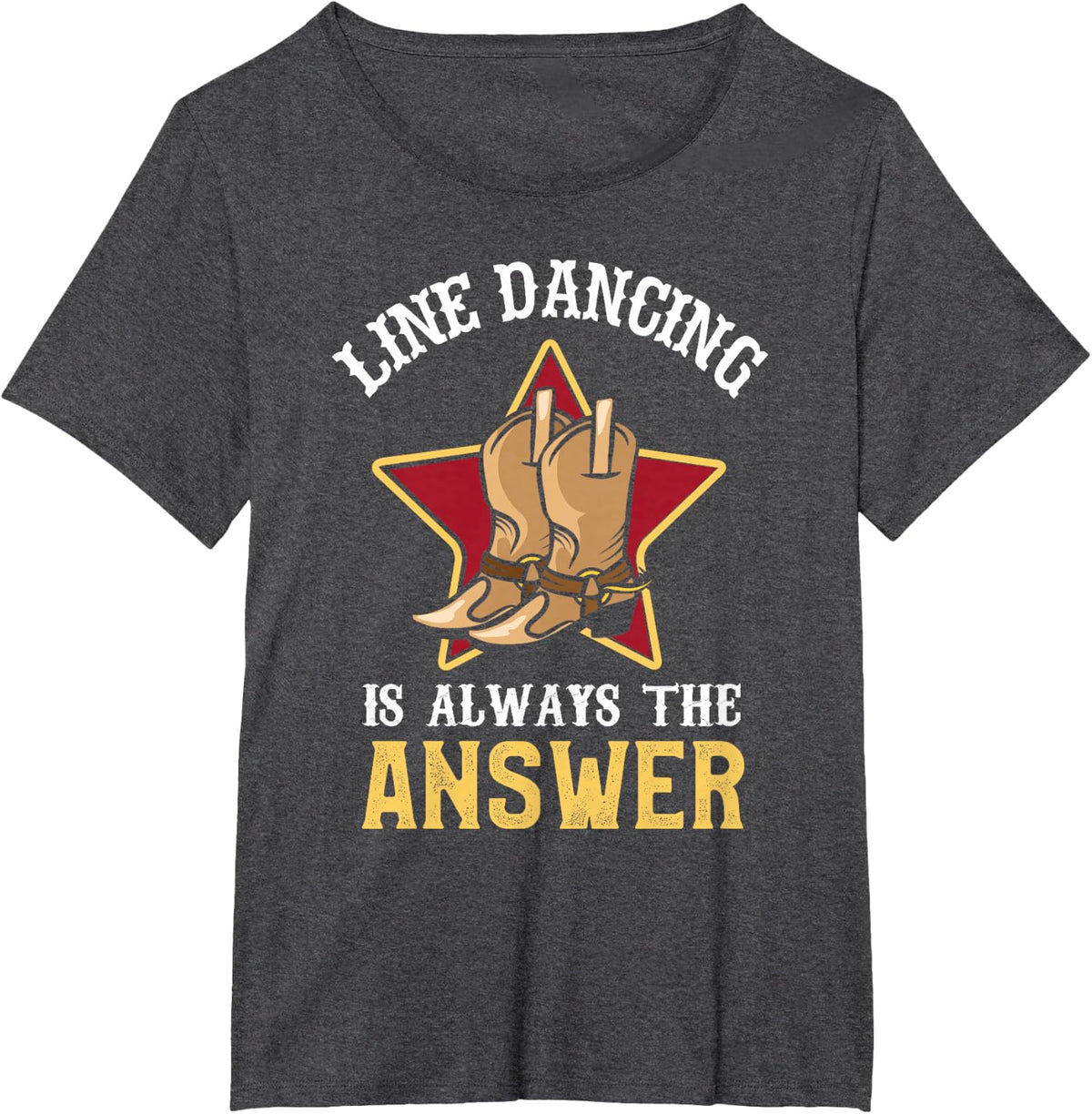 Line Dancer Shirt Funny Line Dancing Country Line Dance T-Shirt - Dark Heather Grey