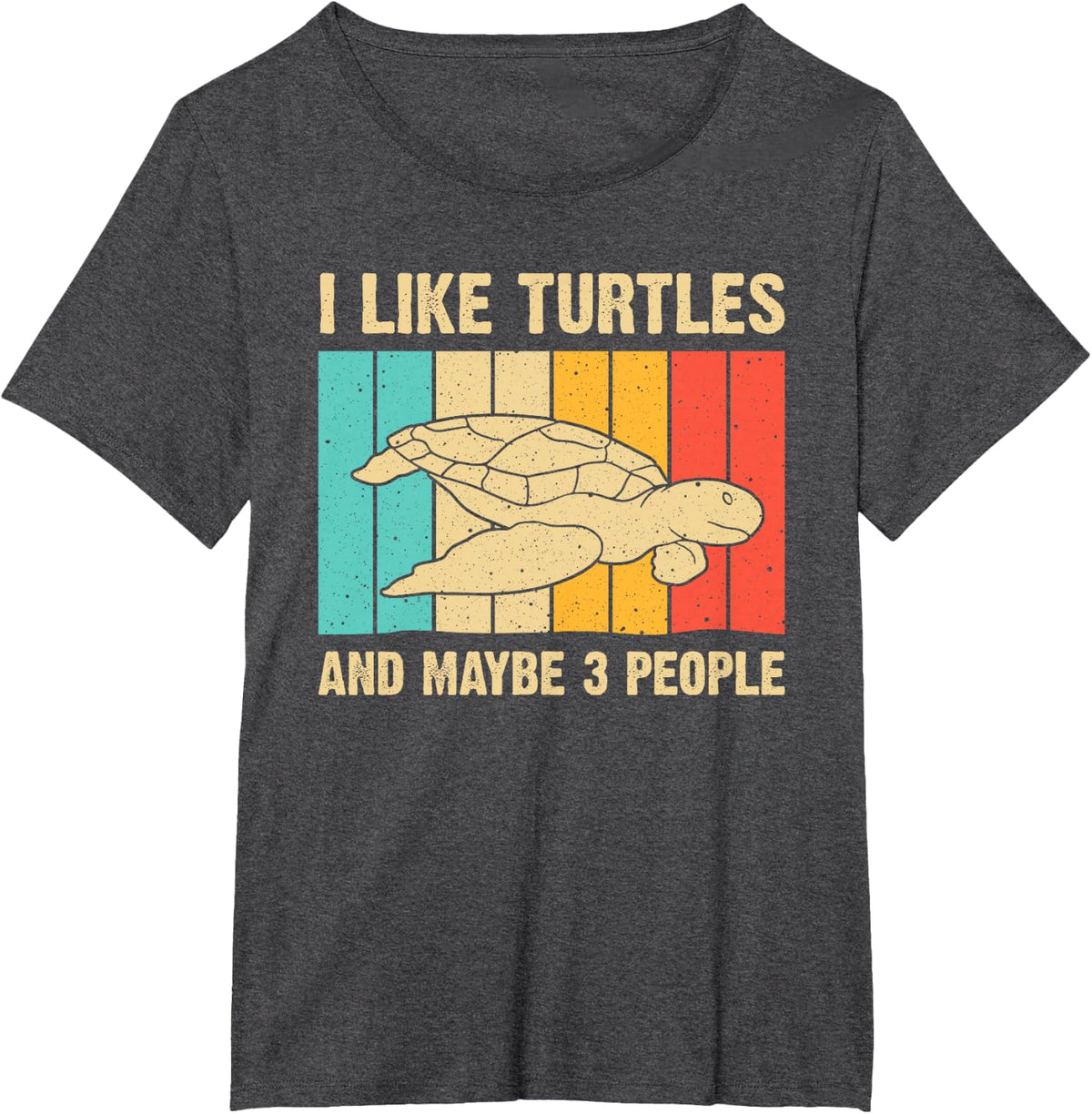 Funny Turtle Design Sea Turtle Lover Men Women Boys Girls T-Shirt - Dark Heather Grey