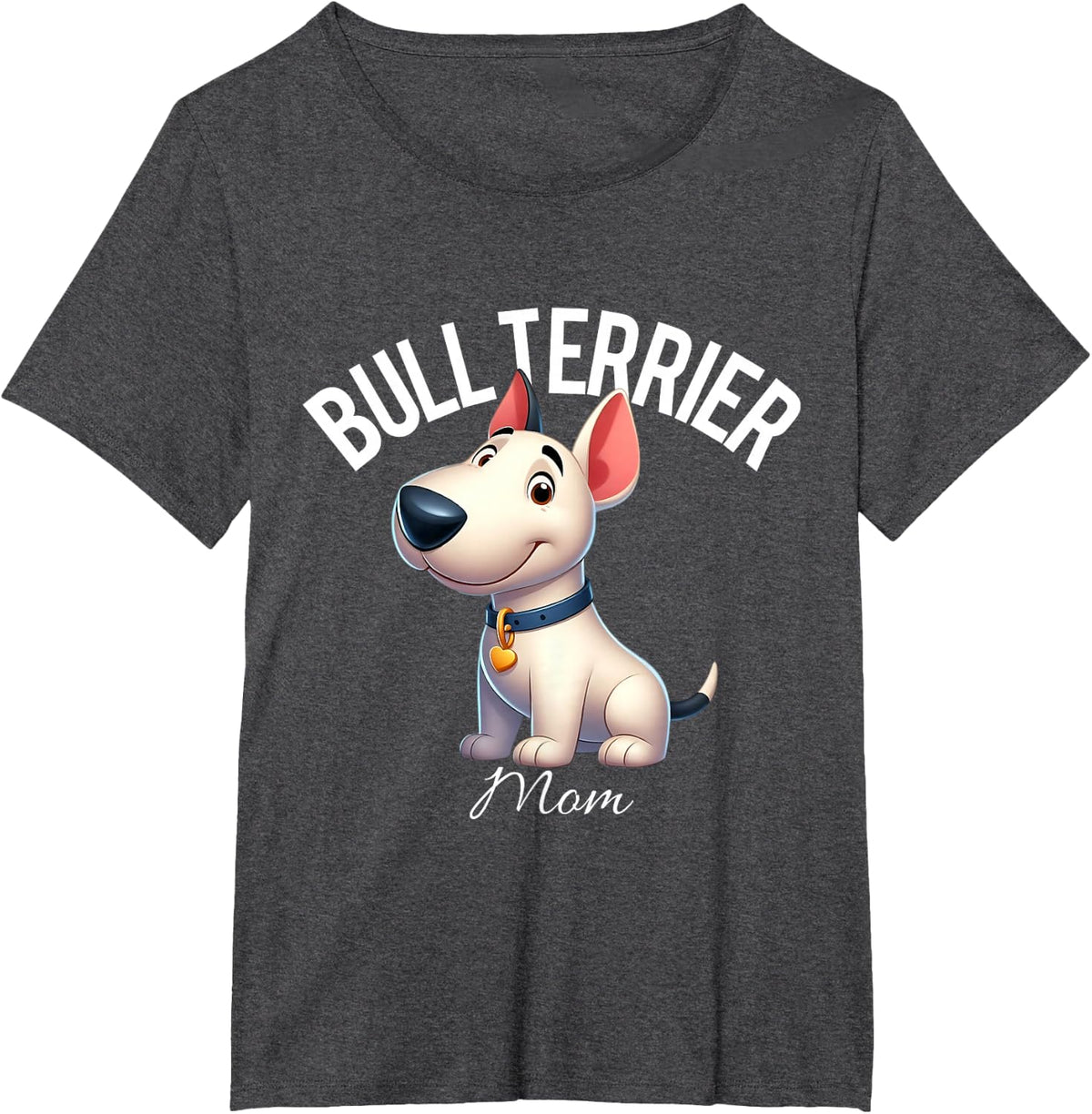 Bull Terrier Mom T-Shirt - Dark Heather Grey