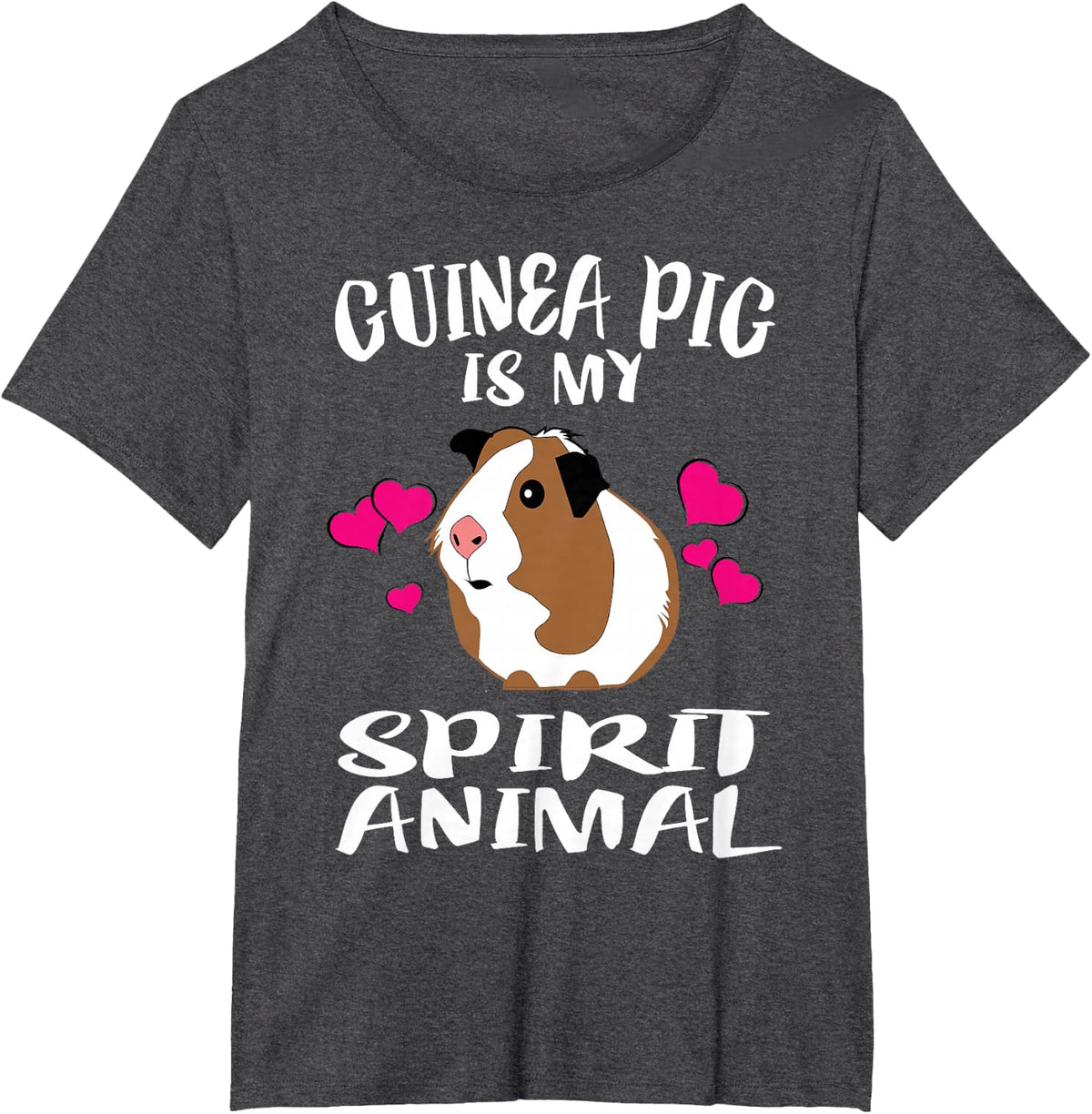 Guinea pig Is My Spirit Animal T-Shirt Pet Lover Owner Gift T-Shirt - Dark Heather Grey
