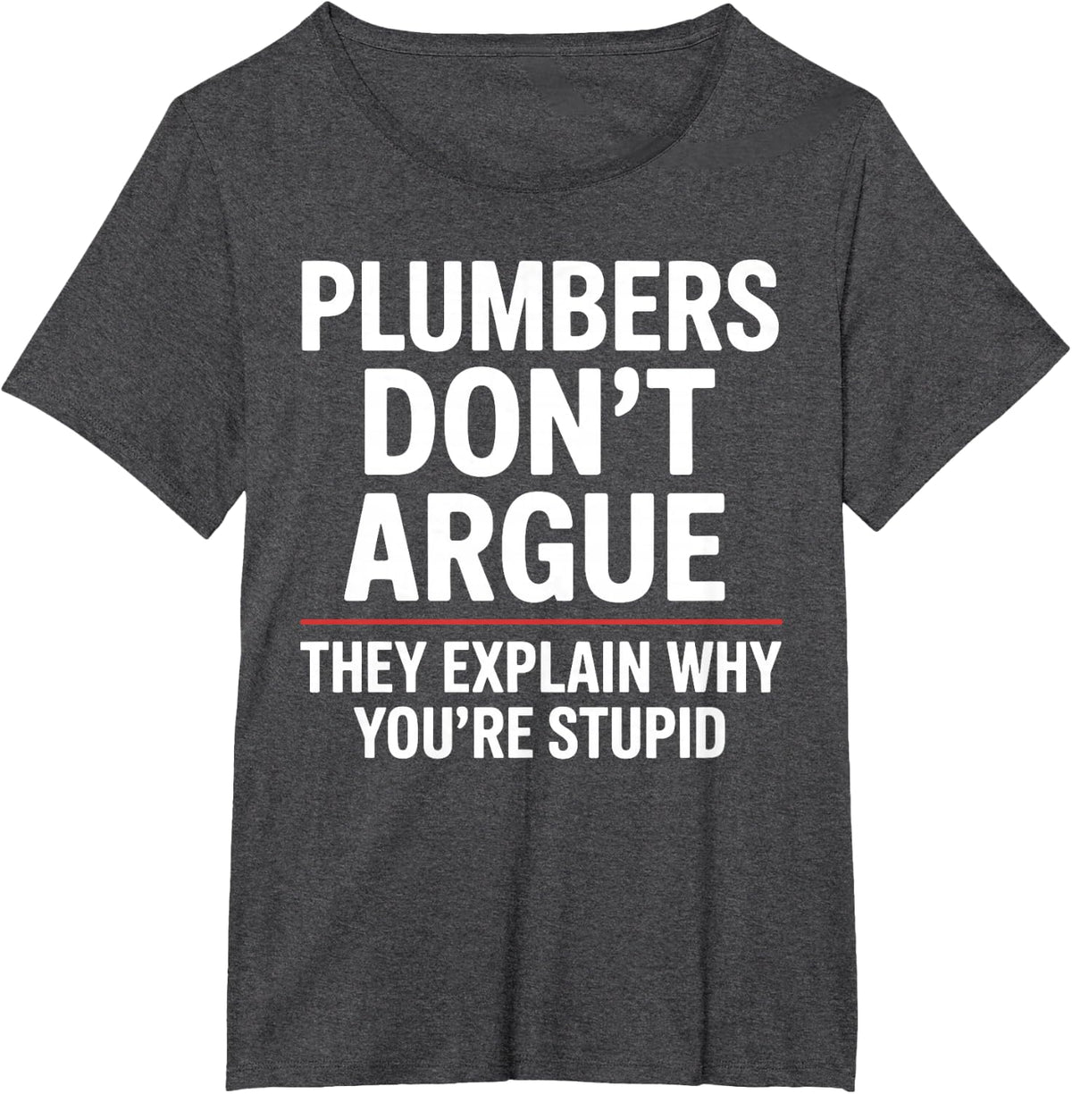 Best Plumber Art for Men Women Plumbing Pipefitter Plumber T-Shirt - Dark Heather Grey