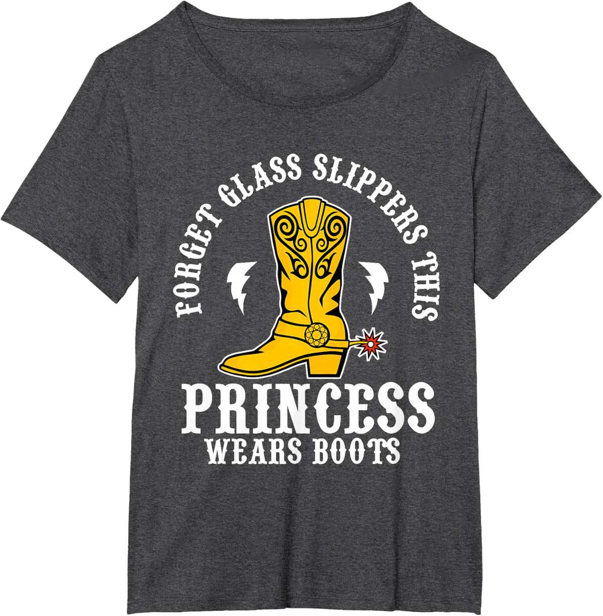 Line Dance Boots - Line Dancing Princess T-Shirt - Dark Heather Grey