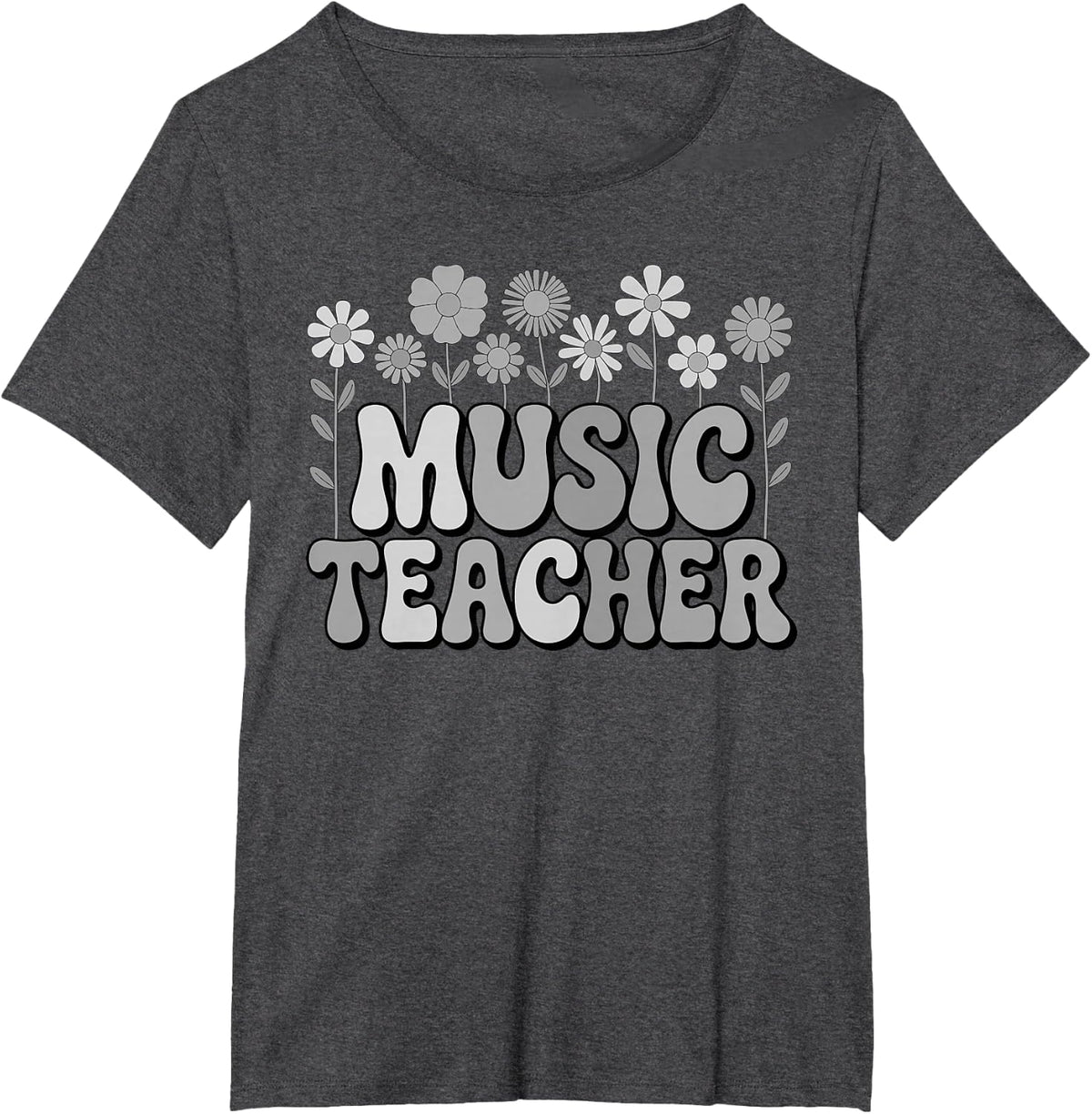 Music Teacher Art for Men Women Musician Band Music Teacher T-Shirt - Dark Heather Grey