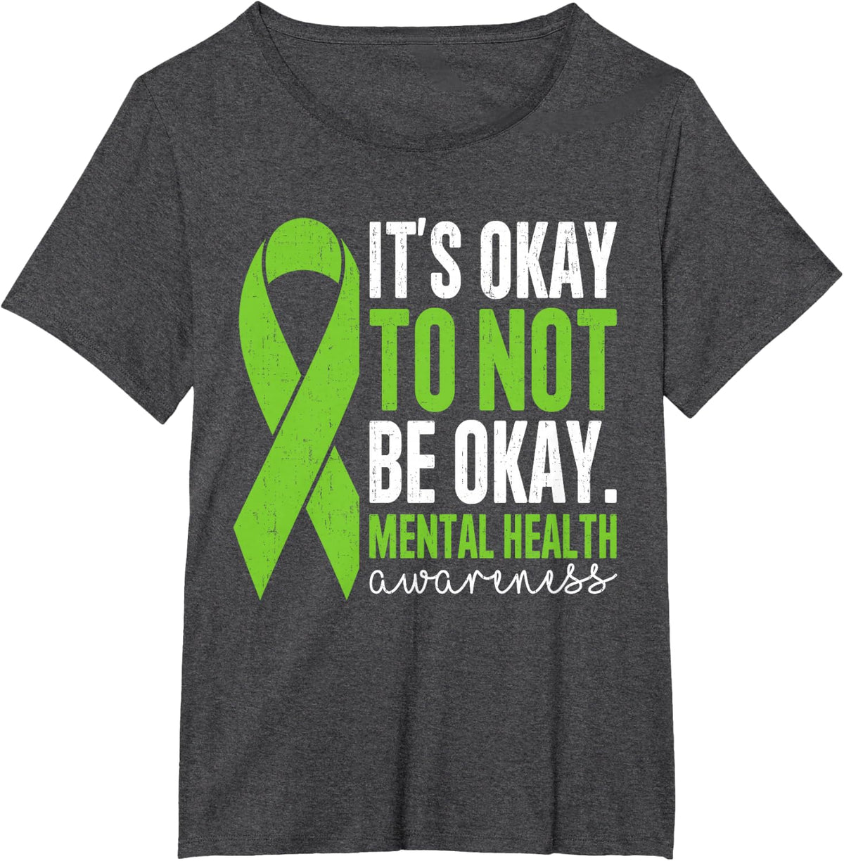 Mental Health Awareness Tees Its Okay To Not Be Okay Vintage T Shirts For Men Women - Dark Heather Grey
