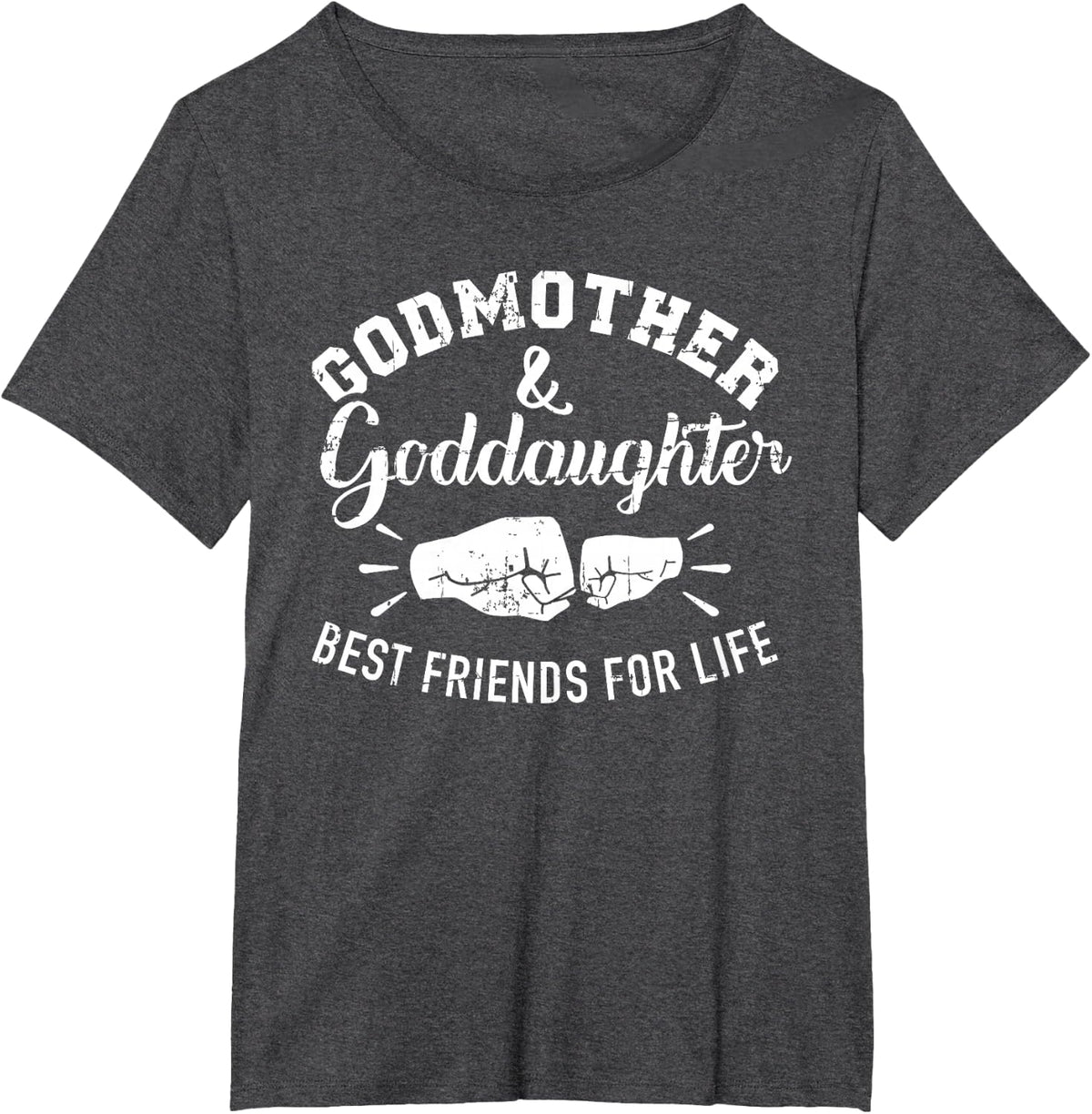 Godmother And Goddaughter Friends For Life Tee Shirt Gift For Godmothers - Dark Heather Grey