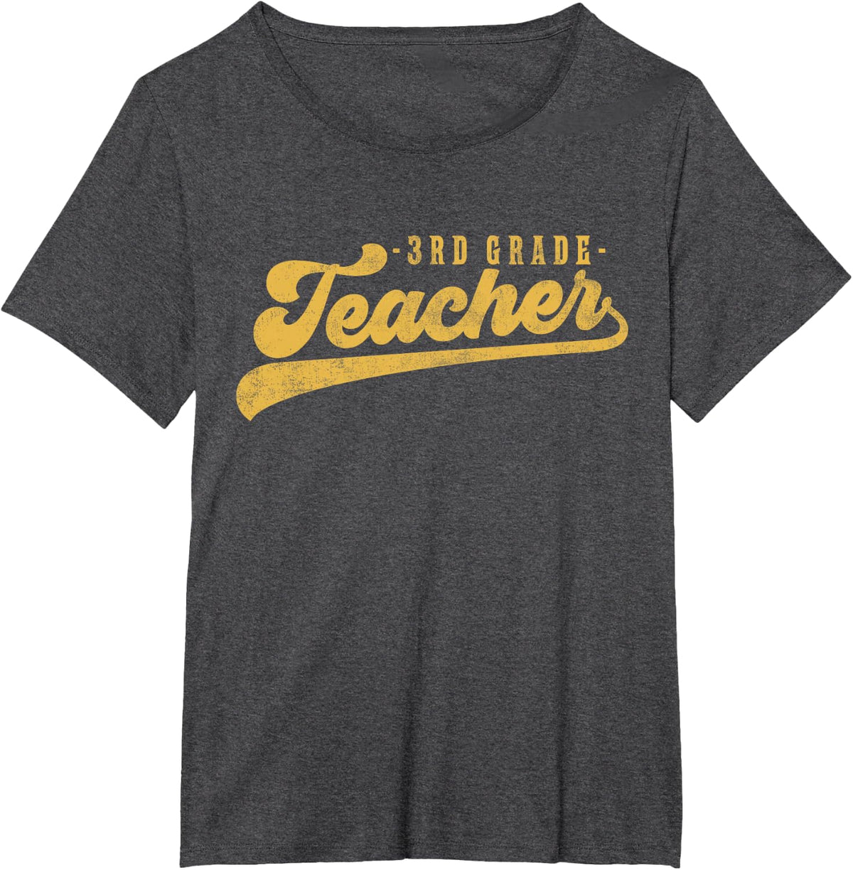 3rd Grade Teacher Cute Vintage Graphic Third Grade Teacher T-Shirt - Dark Heather Grey