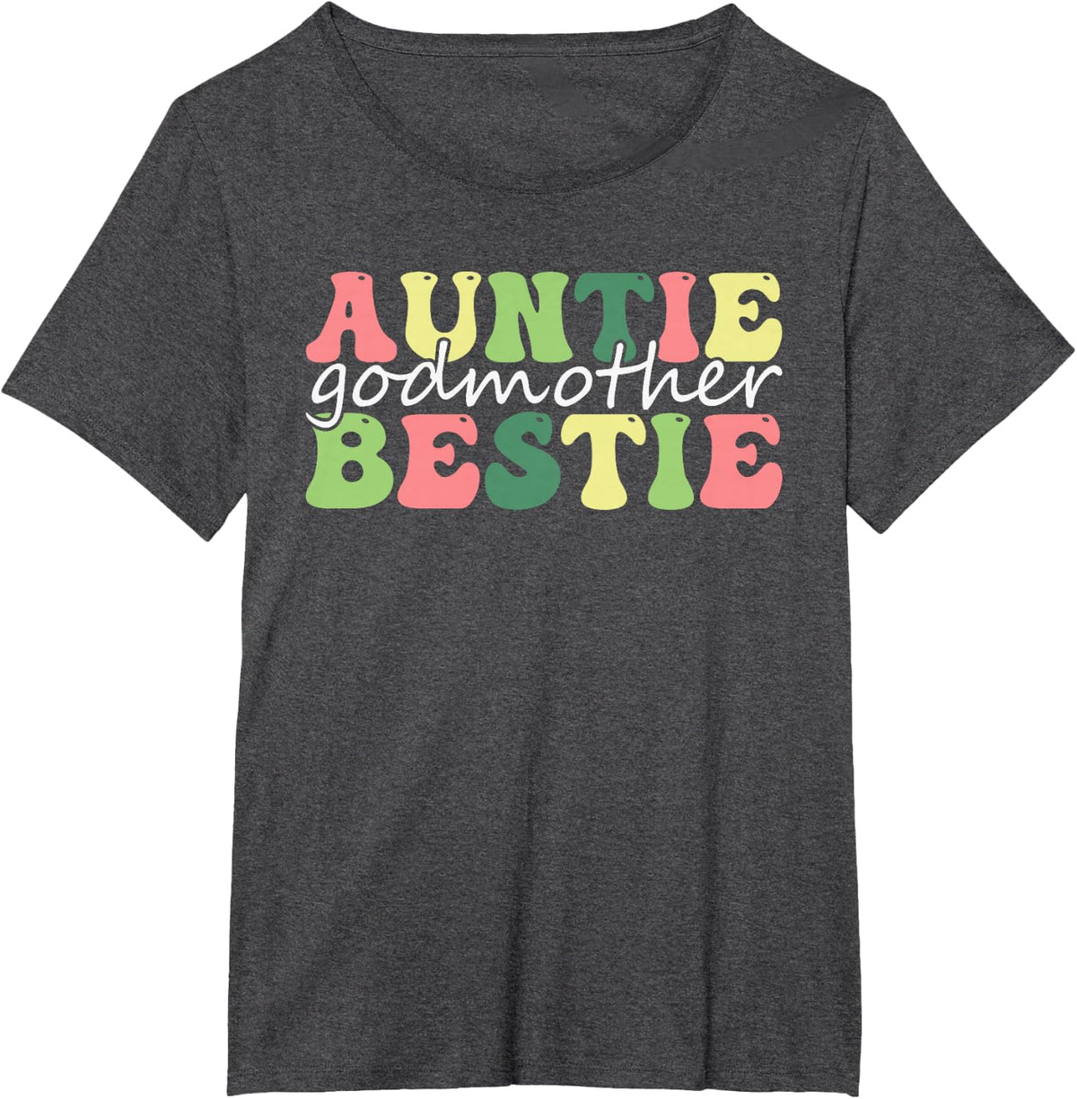 Auntie Godmother Bestie Funny Aunt God Mother Bestie legend T-Shirt - Dark Heather Grey