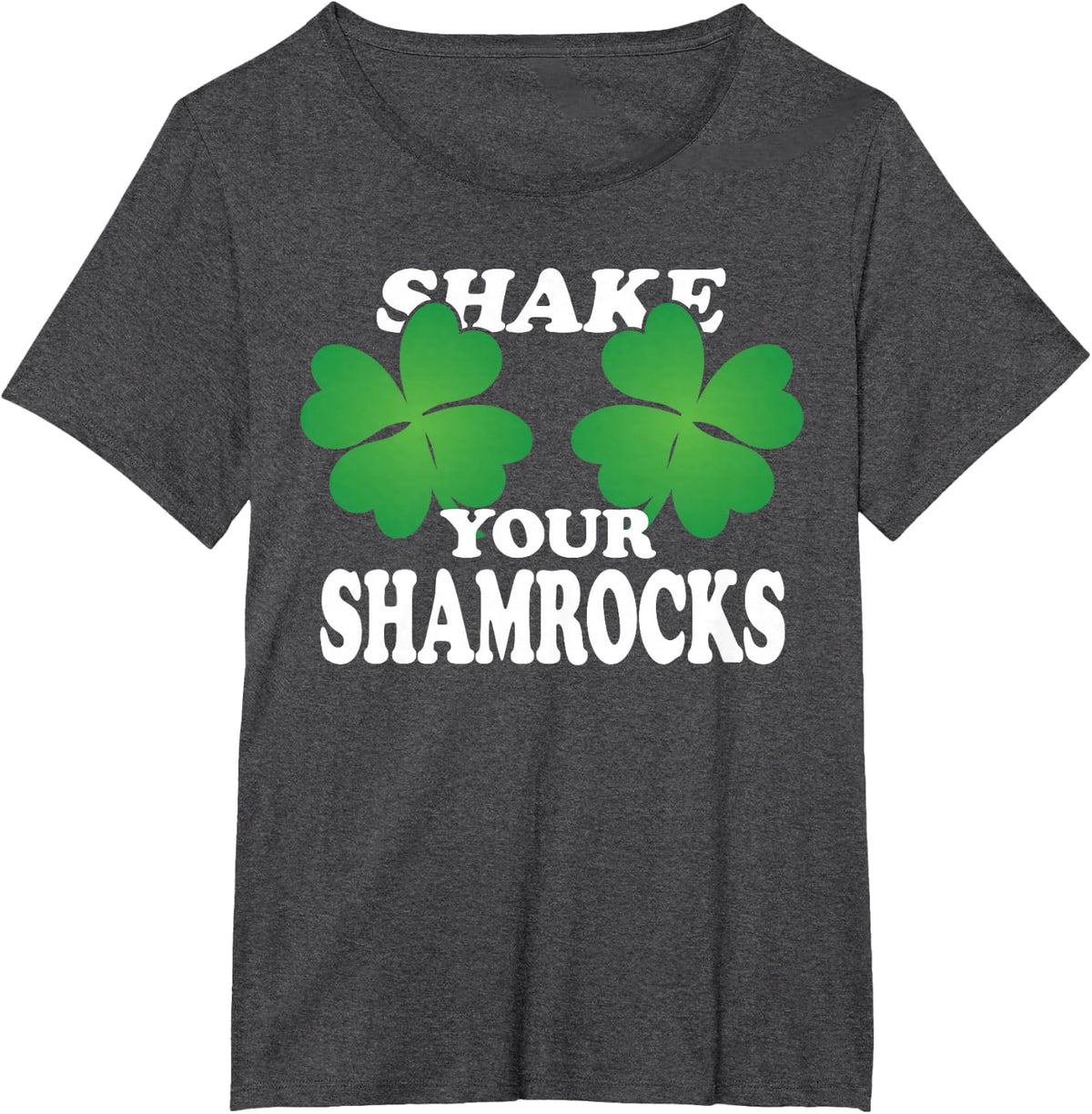 Shake Your Shamrocks Funny St. Patrick's Day Lucky Irish T-Shirt - Dark Heather Grey