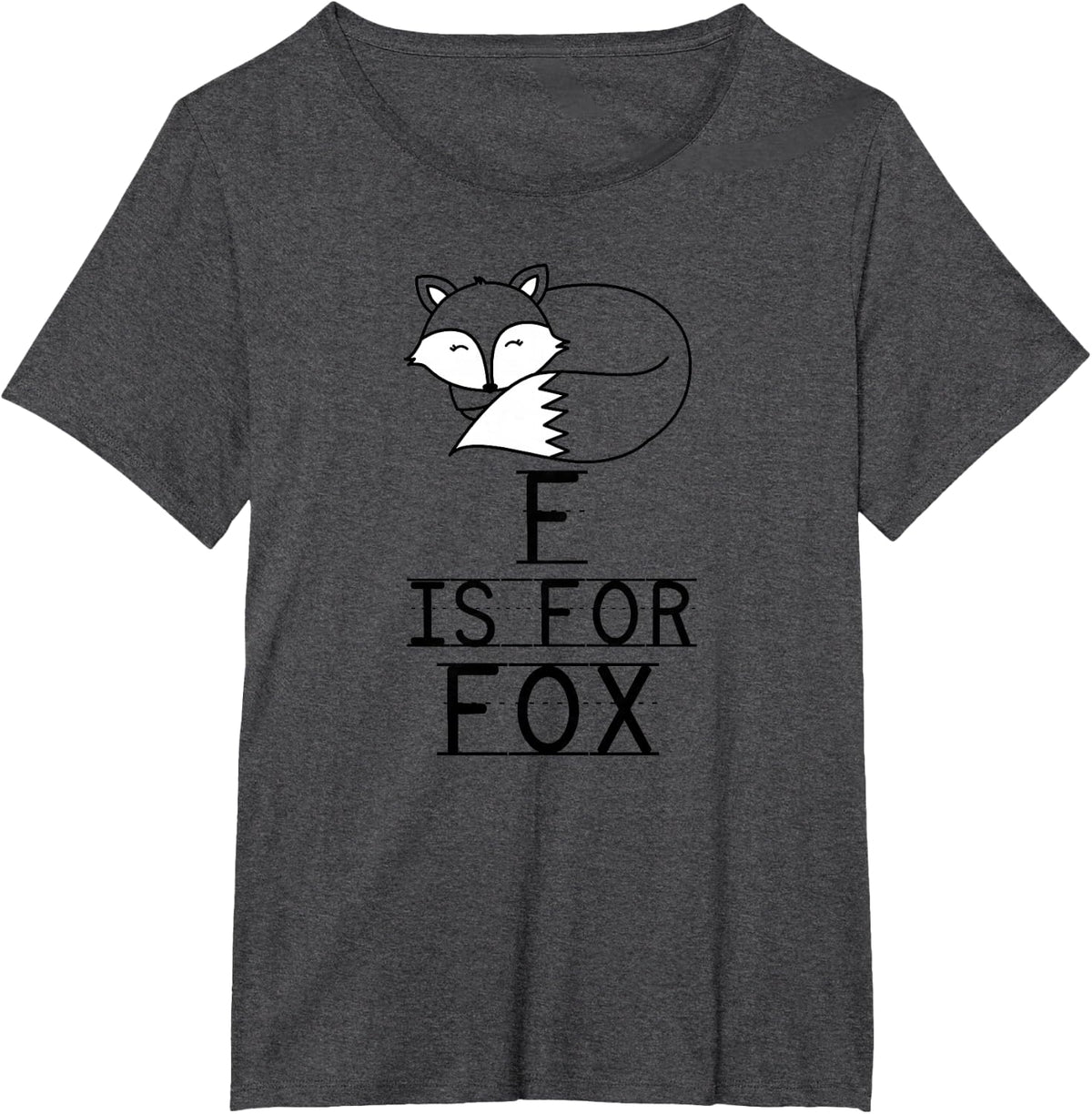 F Is For Fox Pre-K Kindergarten Teacher Student Saying T-Shirt - Dark Heather Grey