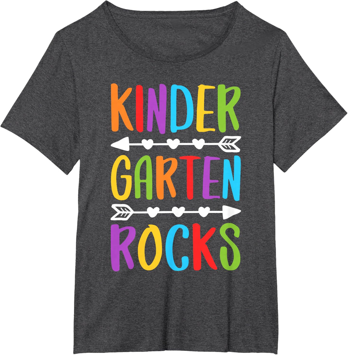 Kindergarten Rocks Shirt Back to School Teacher Tee T-Shirt for Boys Girls Kids - Dark Heather Grey