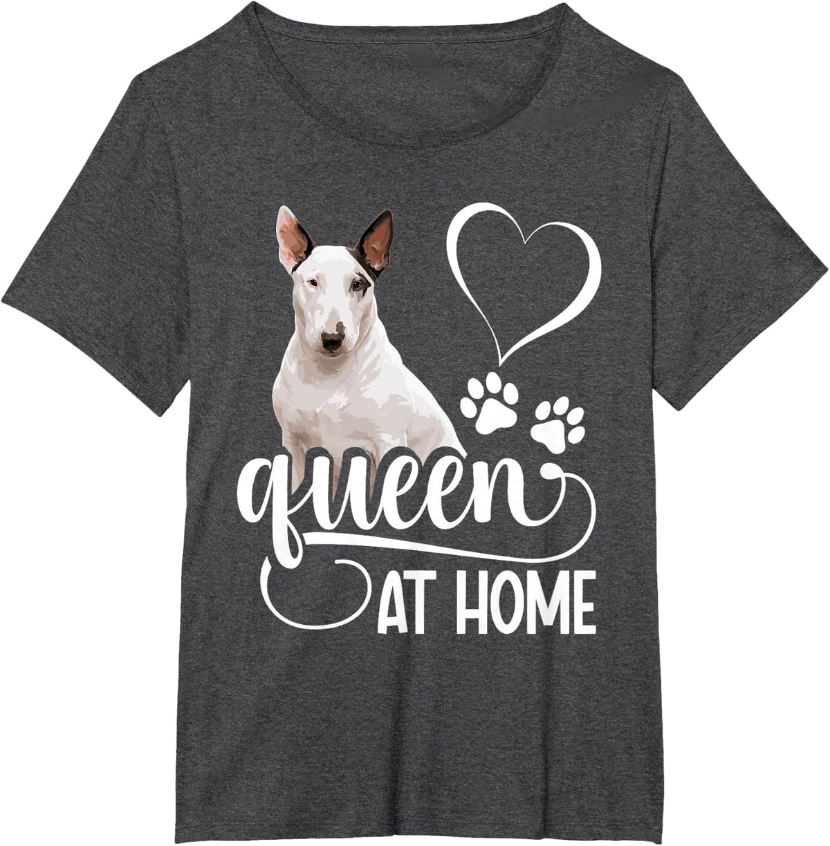 Miniature Bull Terrier Dad King Miniature Bull Terrier T-Shirt - Dark Heather Grey