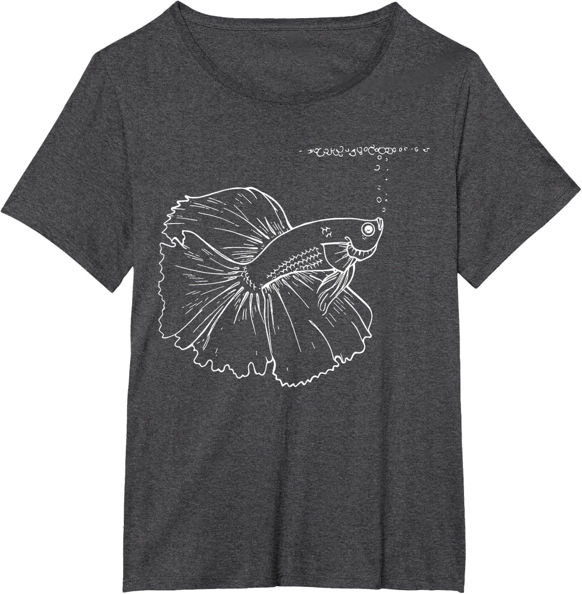 Aquarium Owner Siamese Fighting Fish Lover Betta Fish Tee T-Shirt - Dark Heather Grey