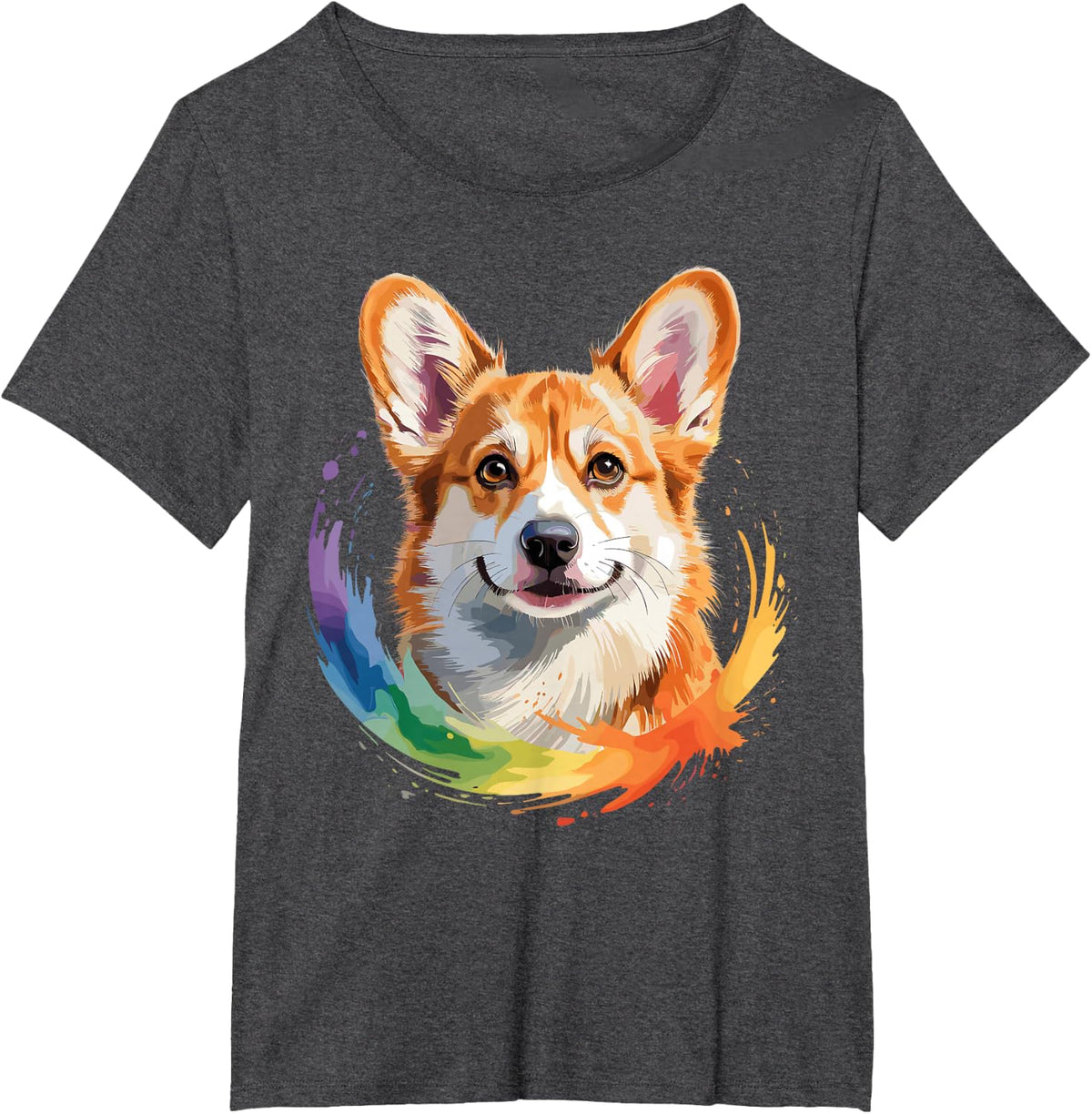 Funny Corgi Design for Men Women Welsh Corgi Dog Lover T-Shirt - Dark Heather Grey
