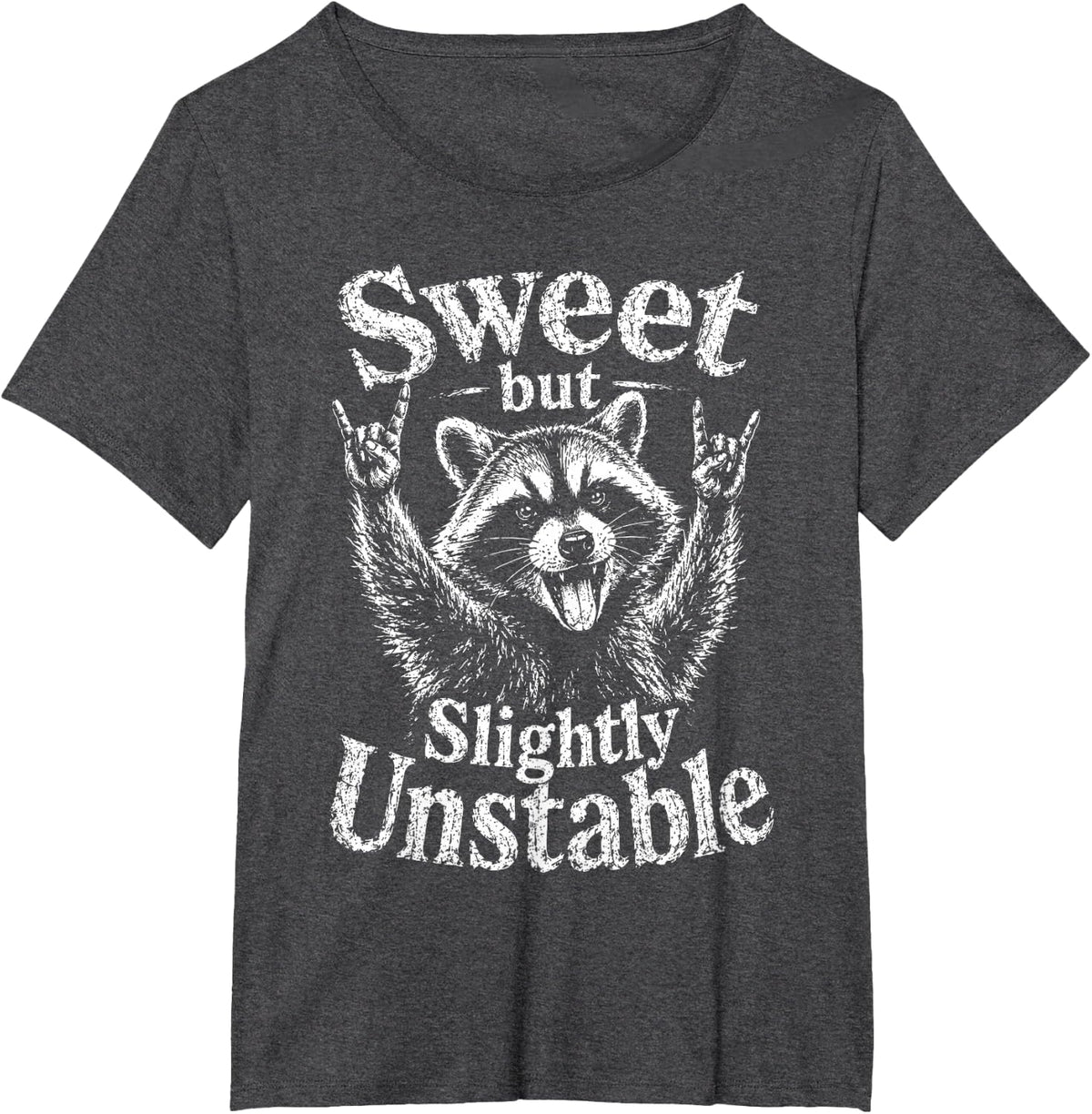 Sarcasm Raccoon Humorous Saying Dry Work Humor T-Shirt - Dark Heather Grey