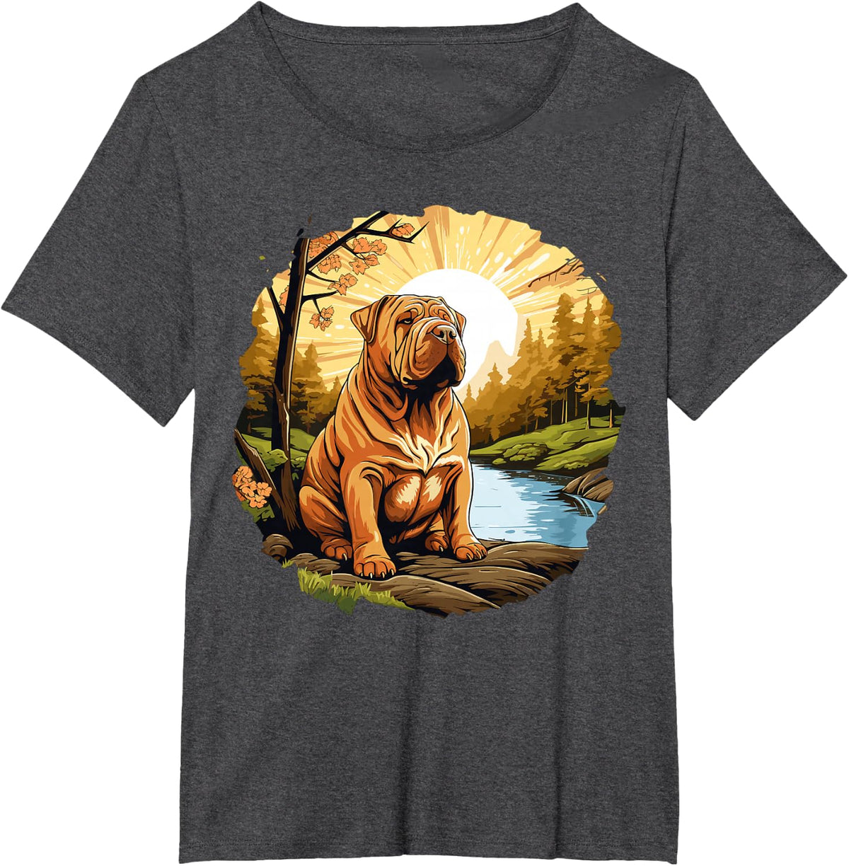Shar Pei Dog Shar Pei T-Shirt - Dark Heather Grey