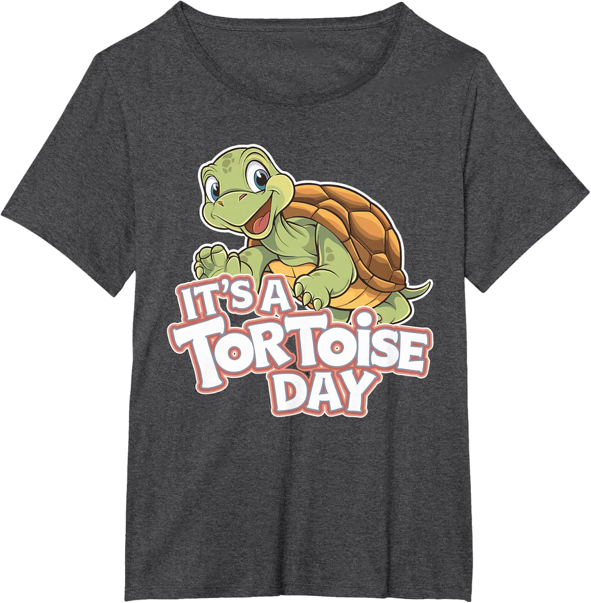 It's a Tortoise Day Design | Tortoise T-Shirt - Dark Heather Grey