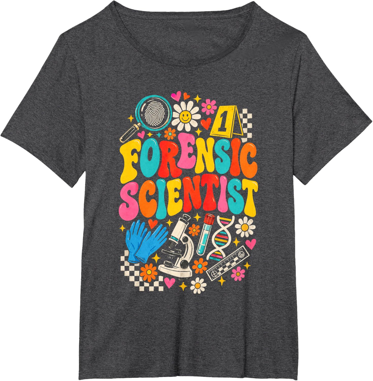 Forensic Scientist Stem Science T-Shirt - Dark Heather Grey
