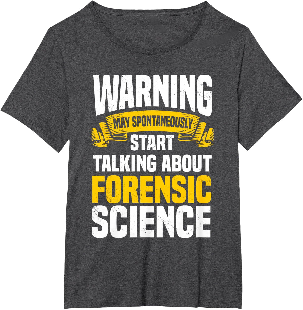 Forensic Science Investigator Warning Autopsy Technician T-Shirt - Dark Heather Grey