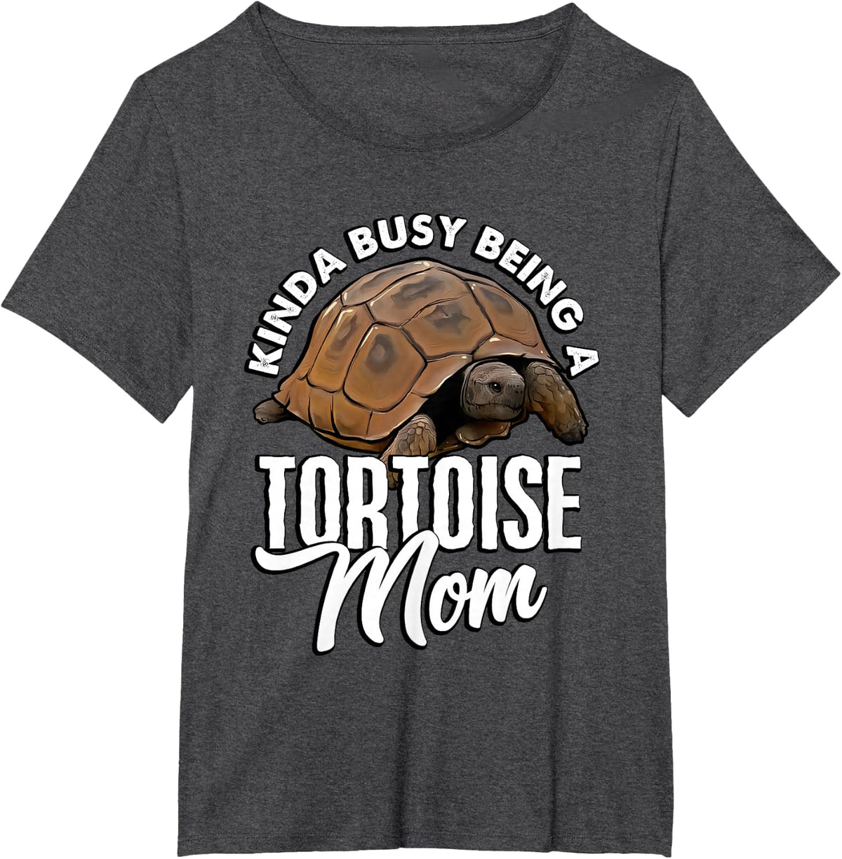Tortoise Mom T-Shirt - Dark Heather Grey